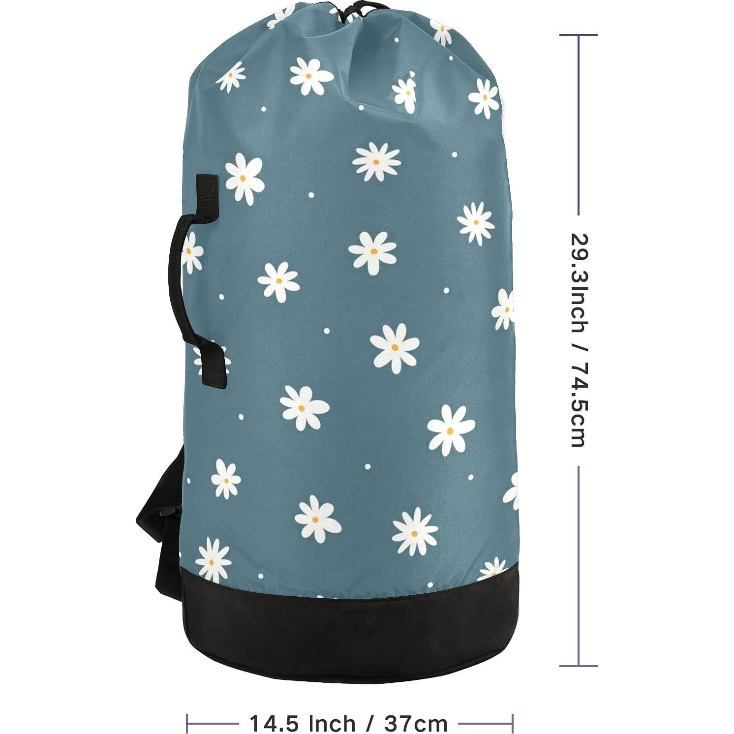 Mochila de Lavandería Emelivor Extra Grande Puntos de Flores