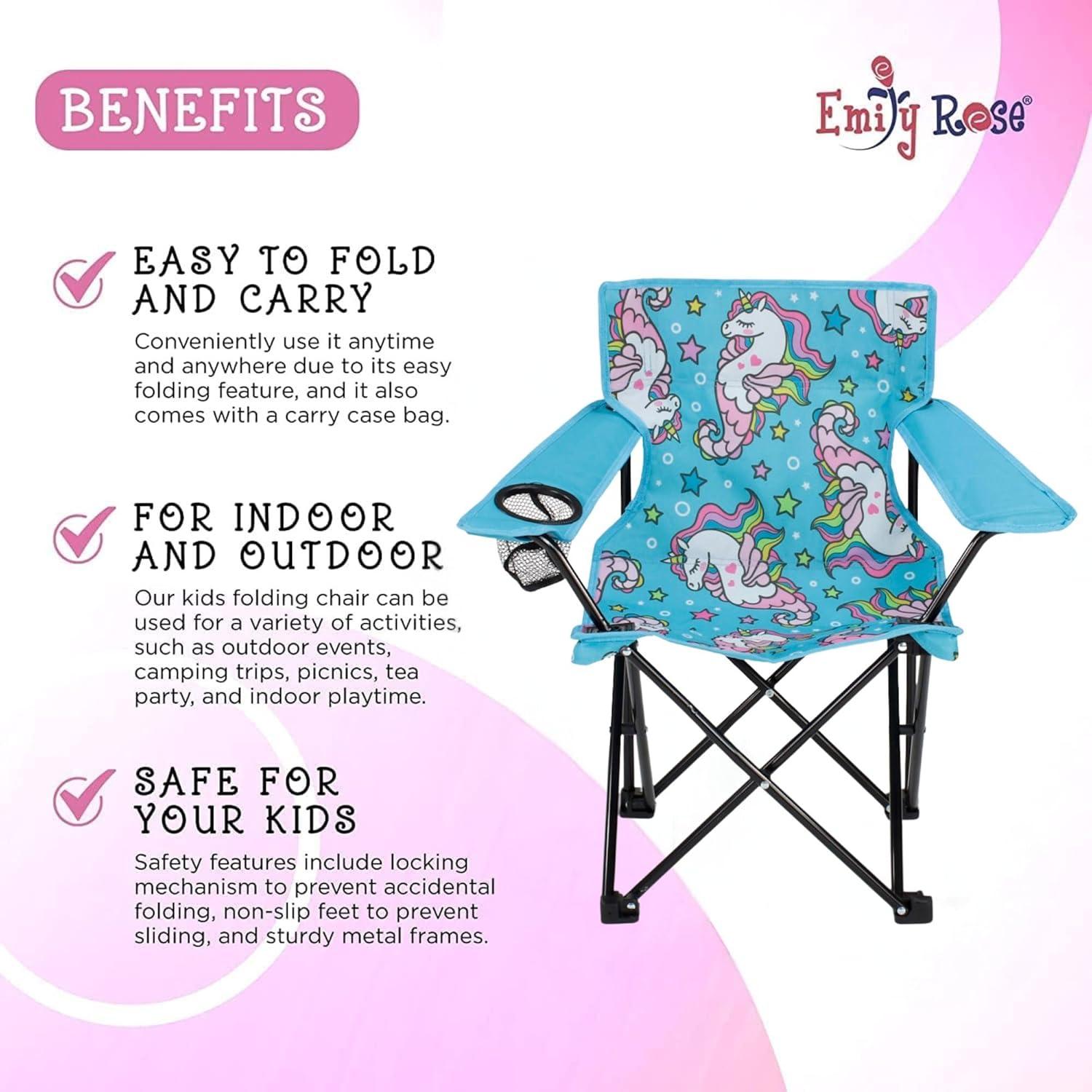 Silla Plegable para Niños Emily Rose Unicornios Marinos