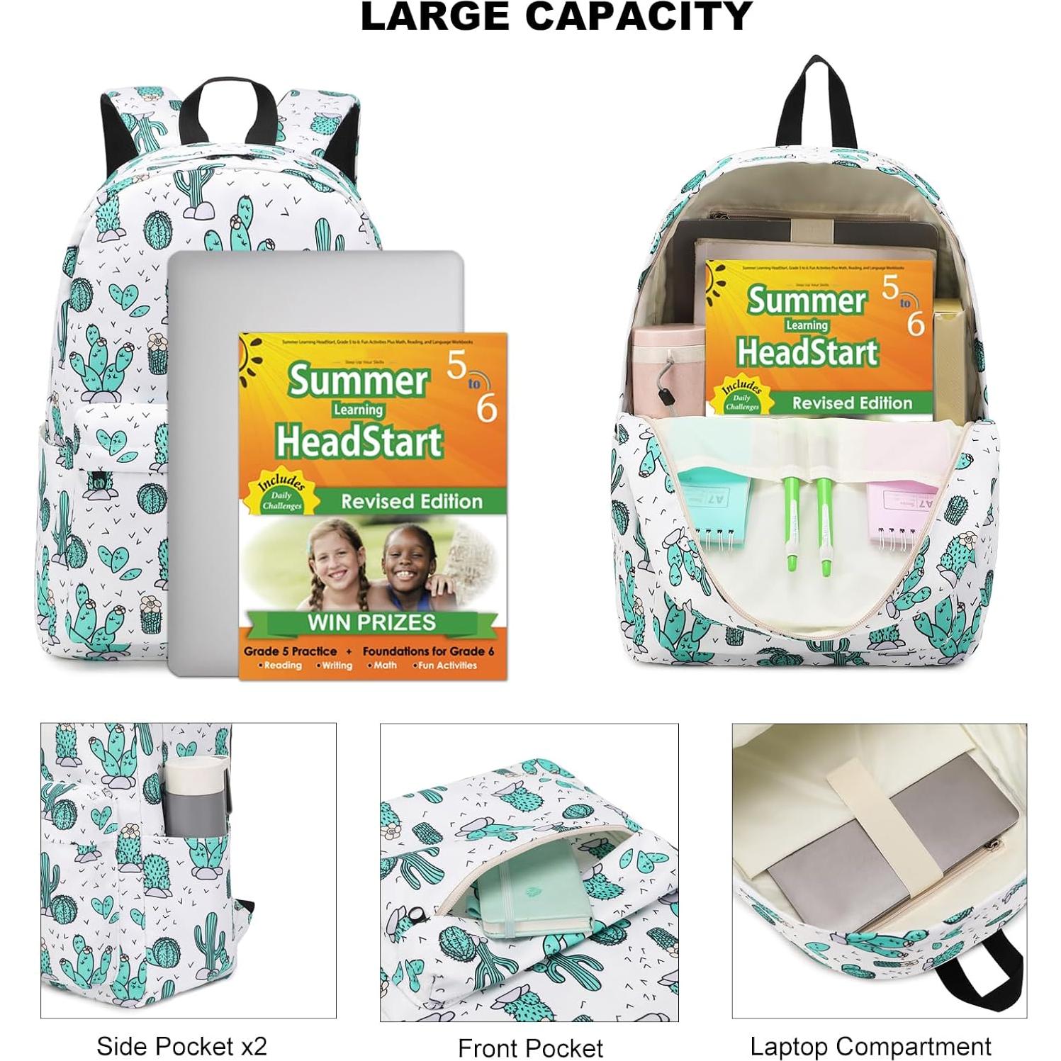 Mochila Escolar 3 en 1 Dezcrab para Niñas con Almuerzo y Estuche