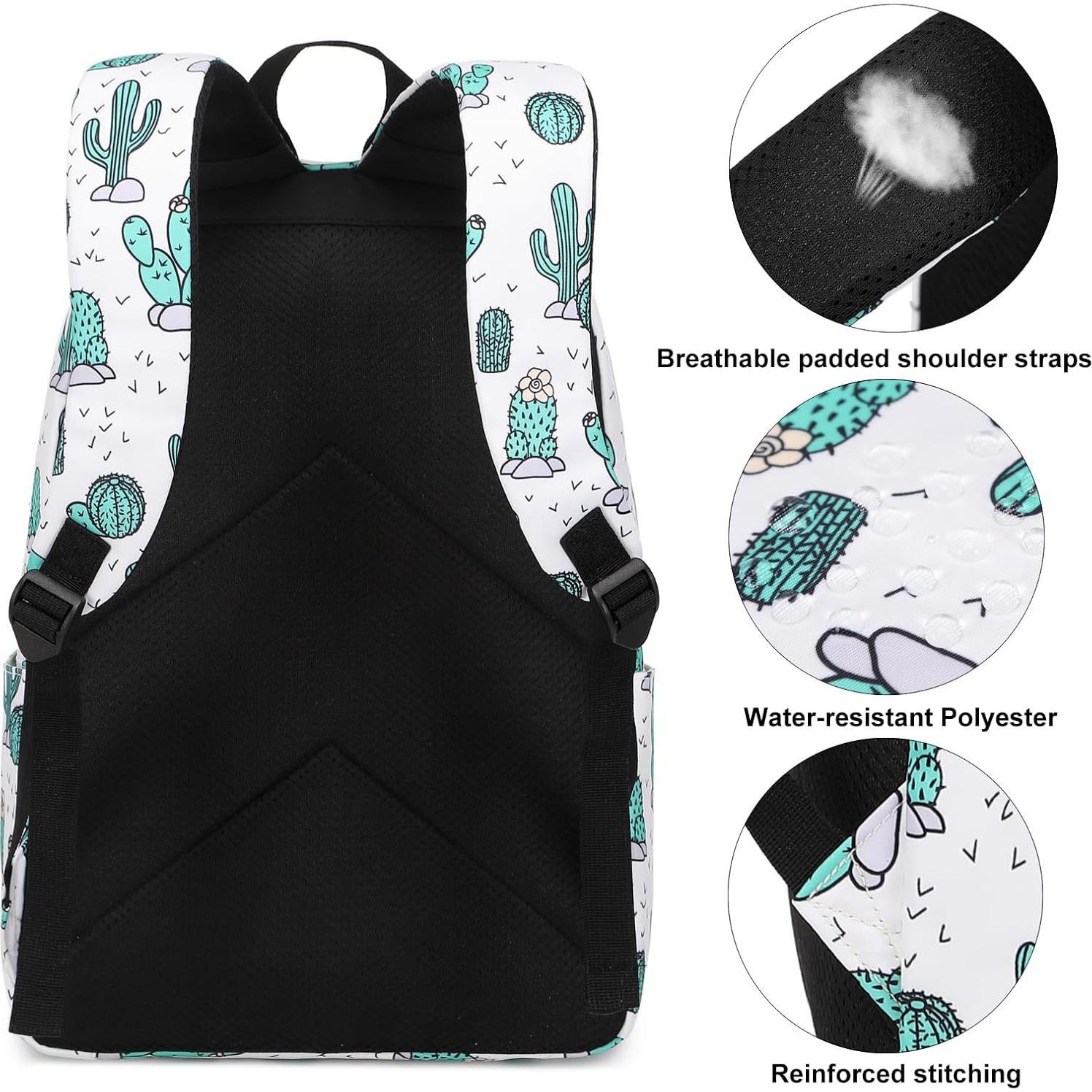 Mochila Escolar 3 en 1 Dezcrab para Niñas con Almuerzo y Estuche