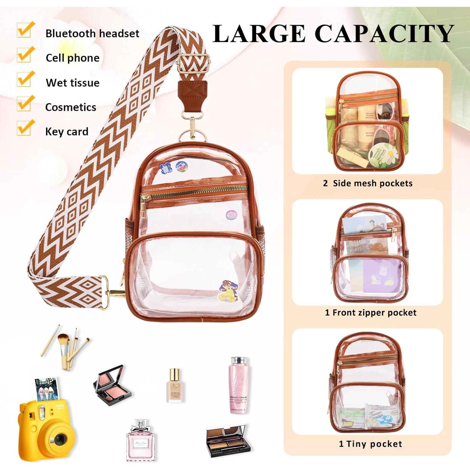 Bolsa Transparente MOVOYEE Aprobada para Estadio 10x5x3cm