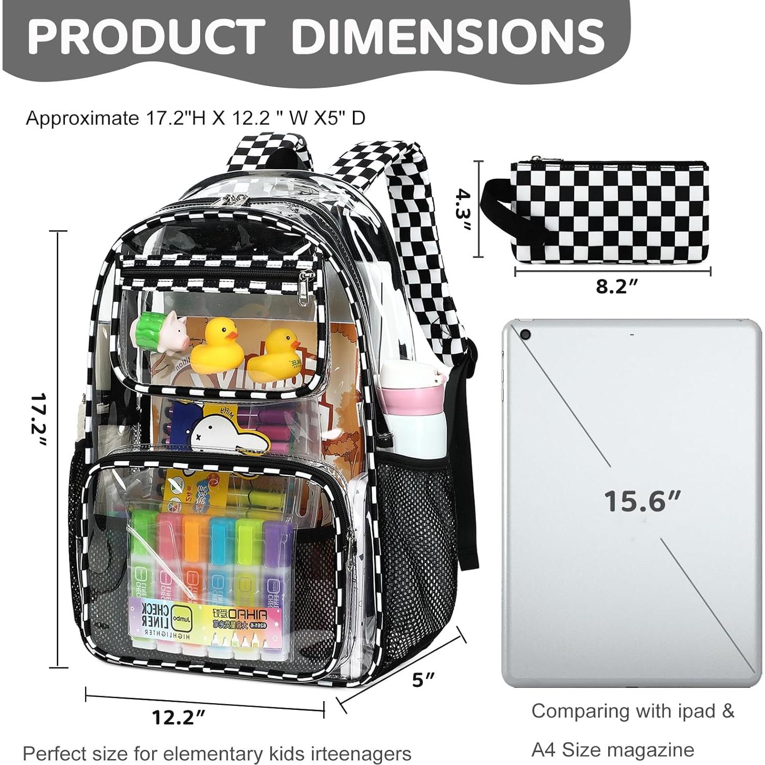 Mochila Transparente Bluboon para Niños 44.9x30.9cm 20L