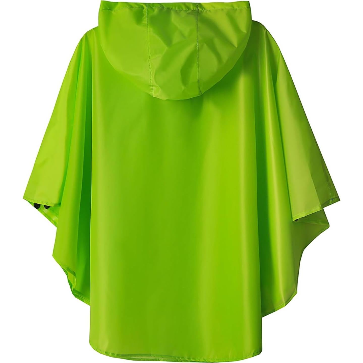 Poncho de Lluvia Impermeable Niños SaphiRose Verde 9-13 Años