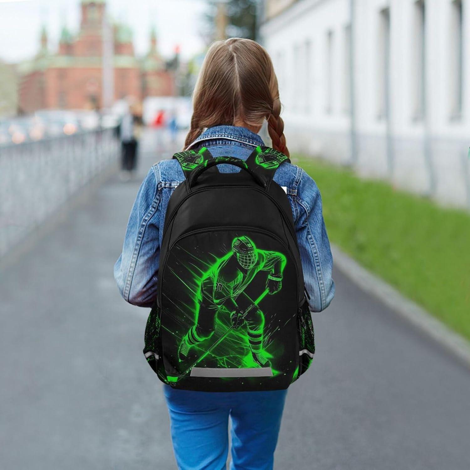 Mochila Escolar Verde para Niños WEVIBOFU 22L Ergonométrica