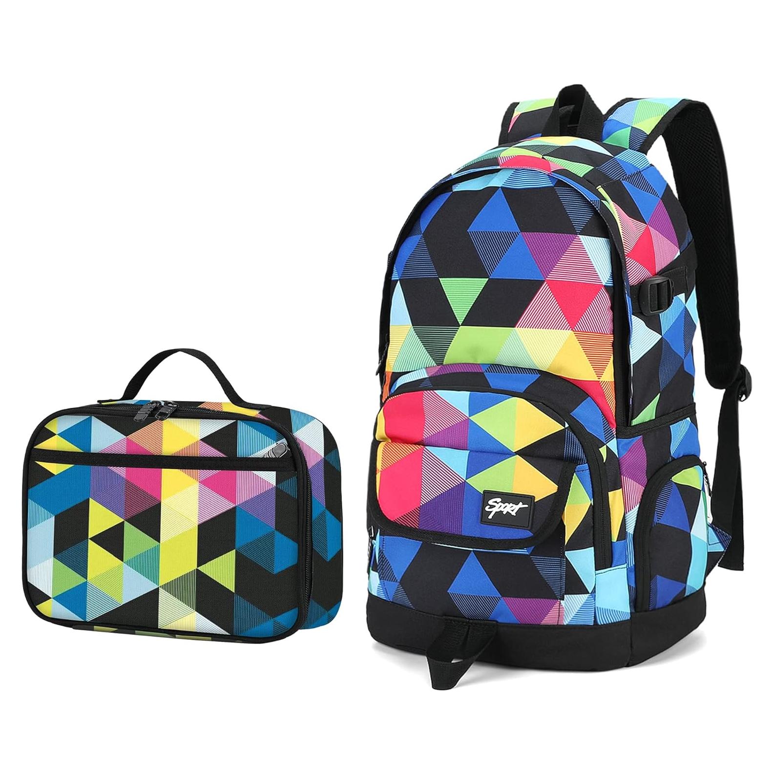 Mochila Escolar Unisex Ricky-H 25L + Bolsa de Almuerzo