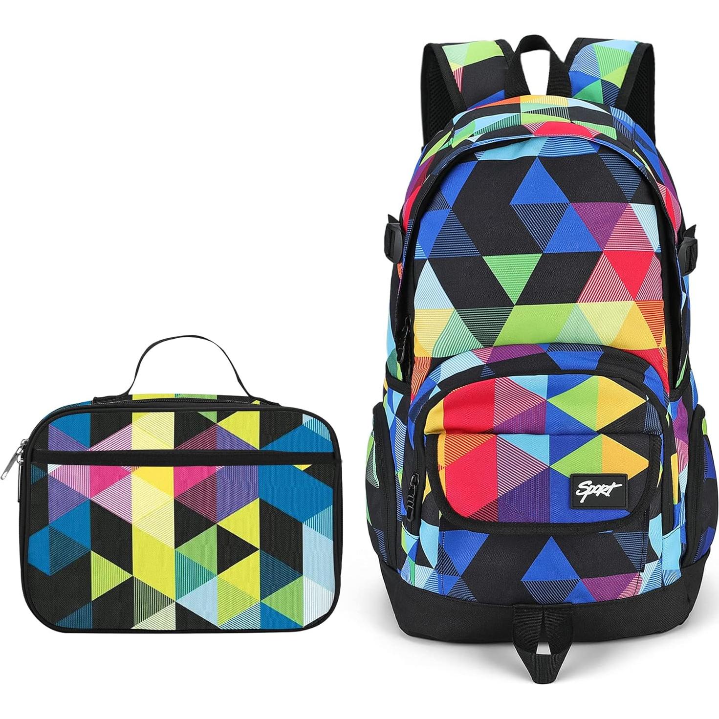 Mochila Escolar Unisex Ricky-H 25L + Bolsa de Almuerzo