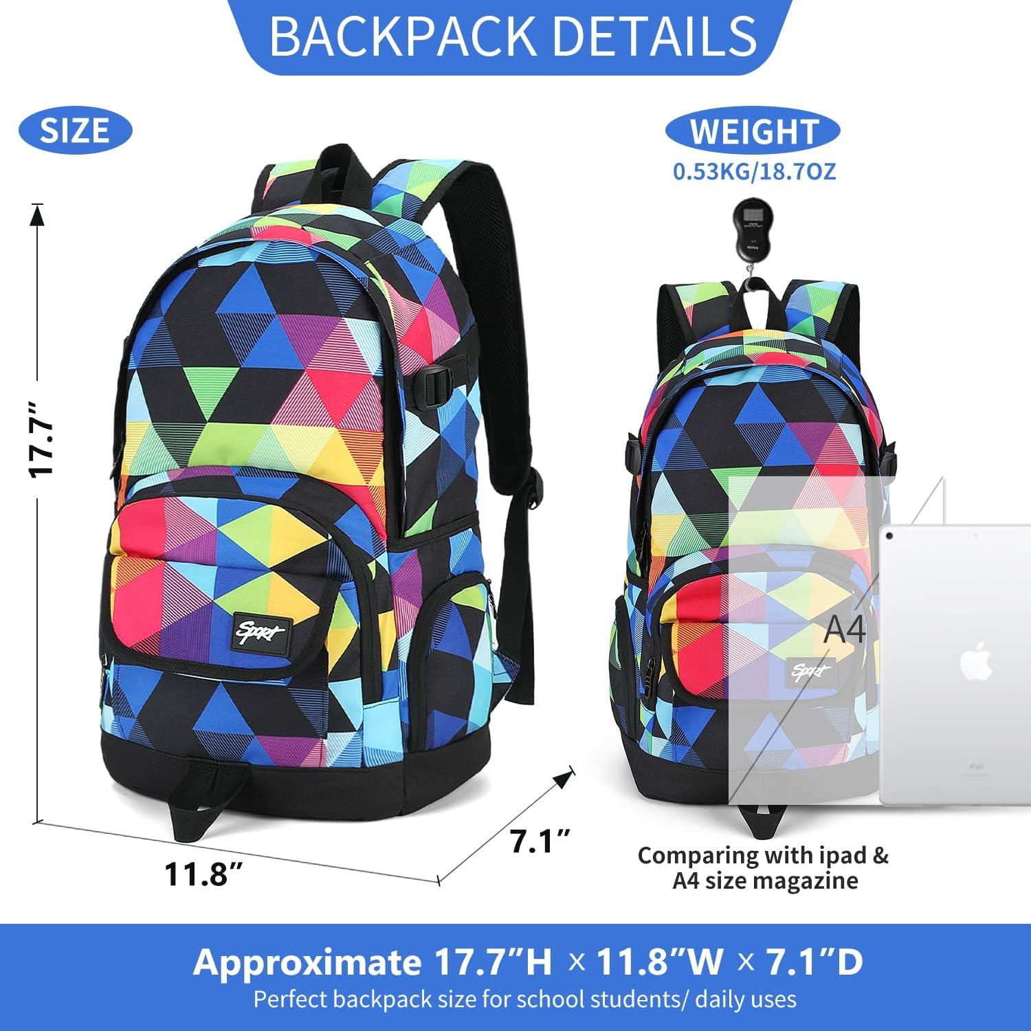 Mochila Escolar Unisex Ricky-H 25L + Bolsa de Almuerzo