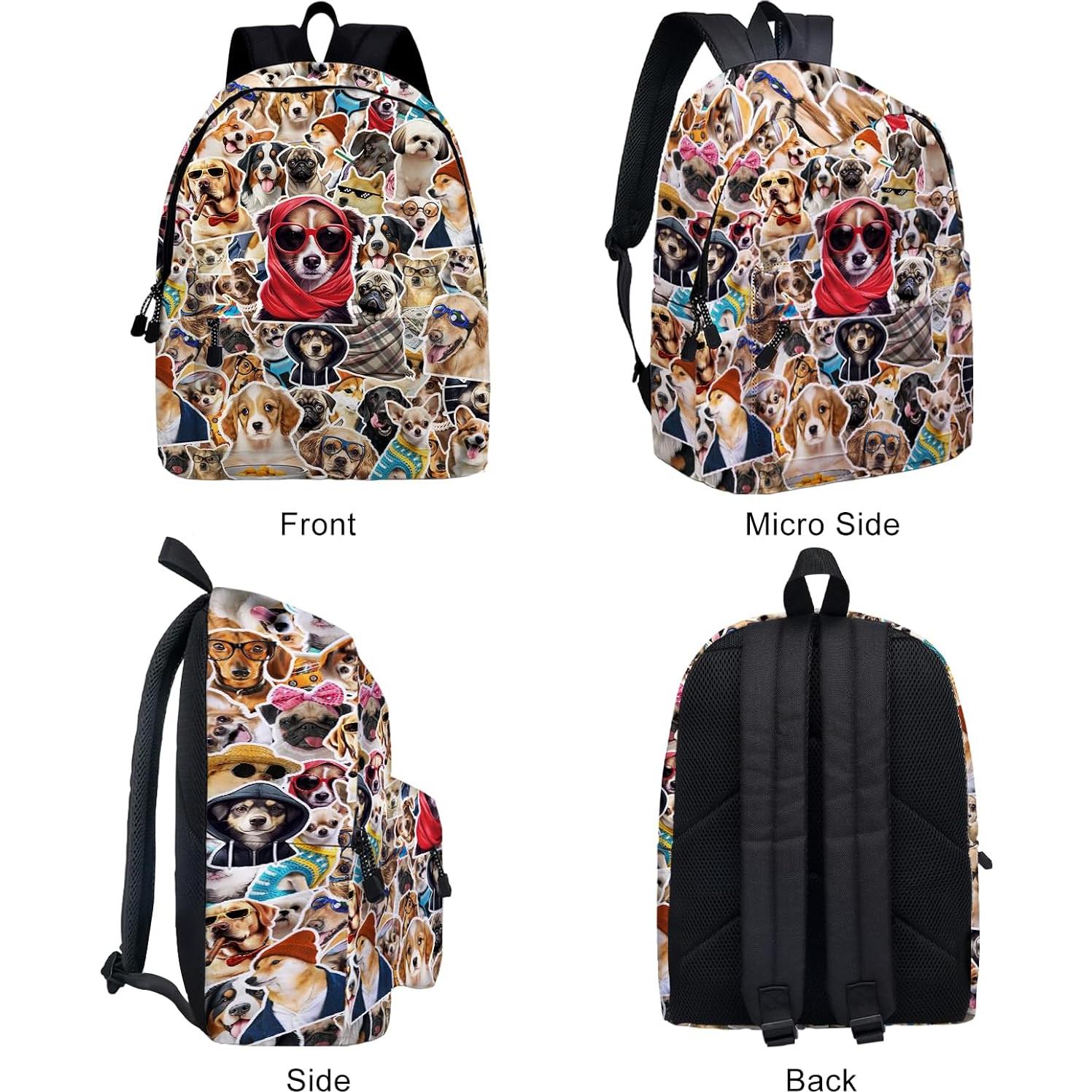 Mochila Escolar ROVOZAR 41 cm Tema Perro para Niños