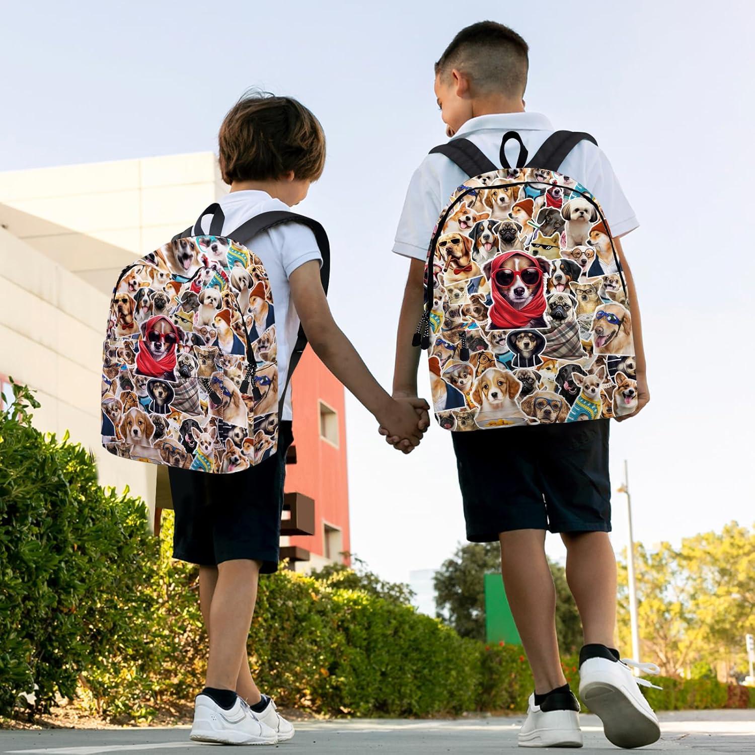 Mochila Escolar ROVOZAR 41 cm Tema Perro para Niños