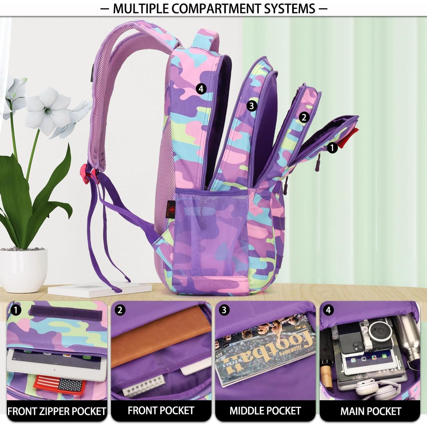 Mochila Camo 4land 40L para Niños con Puerto USB