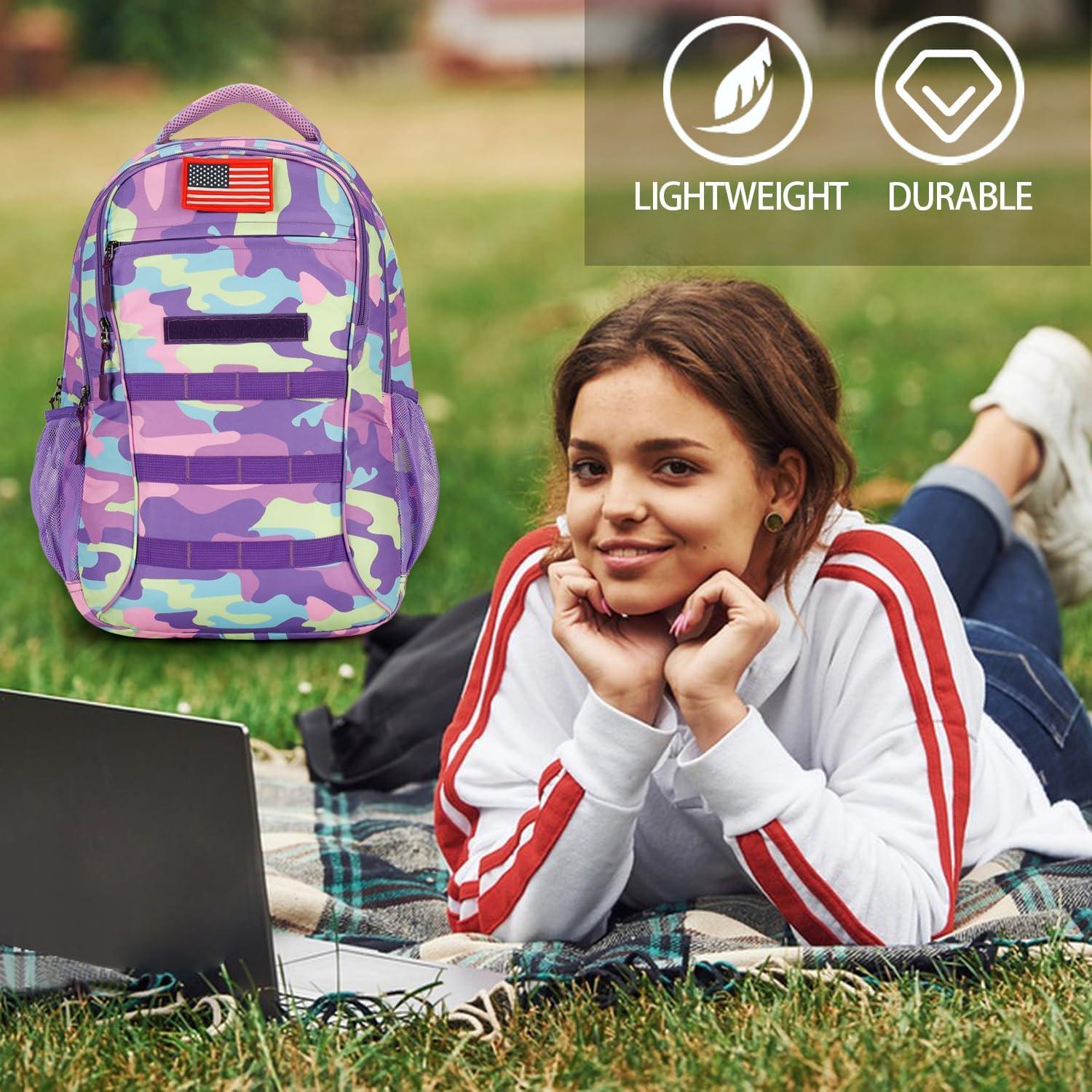 Mochila Camo 4land 40L para Niños con Puerto USB