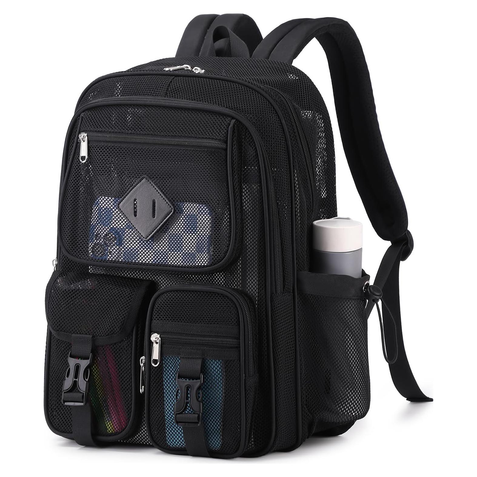 Mochila de Malla Transparente MOONBABY 30L Resistente Negro