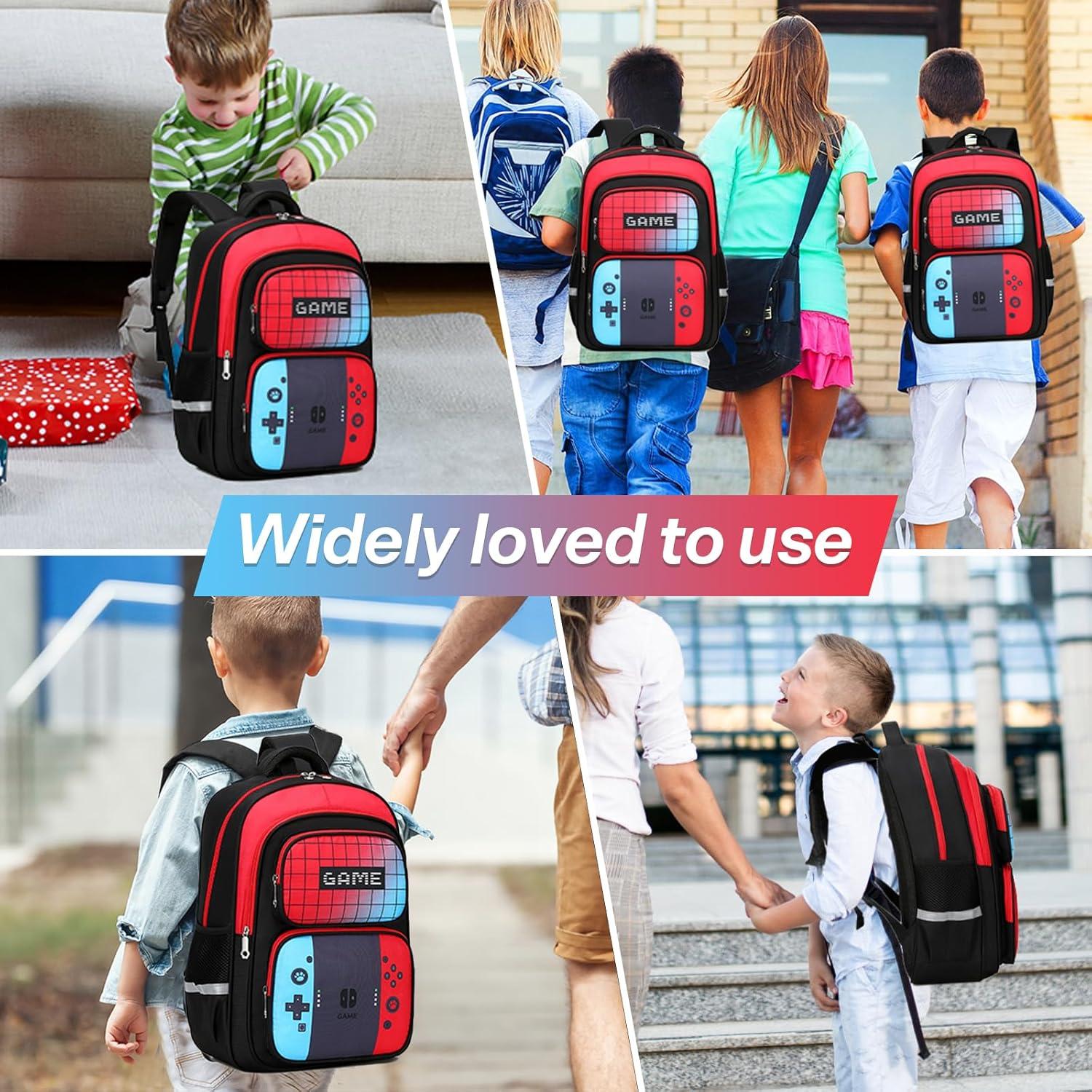 Mochila Escolar Niños YXBB01 Rojo y Azul 43.94 cm Impermeable