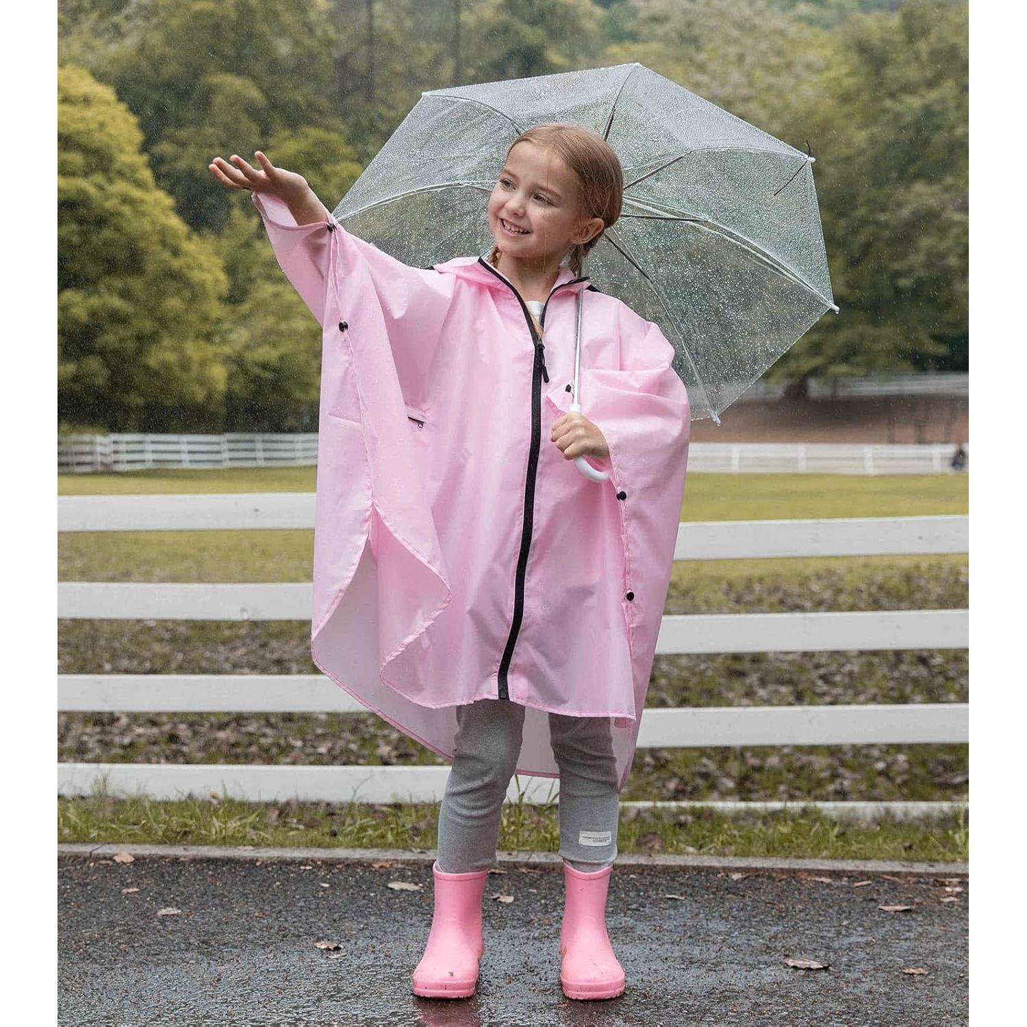 Chaqueta Impermeable Ligera Niñas SaphiRose Rosa 5-7 Años