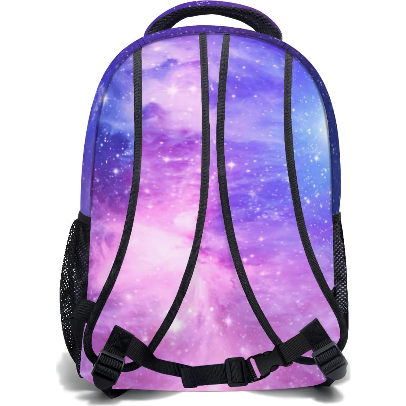 Mochila Galaxia Púrpura Niños Niñas 44x32x15cm Escolar