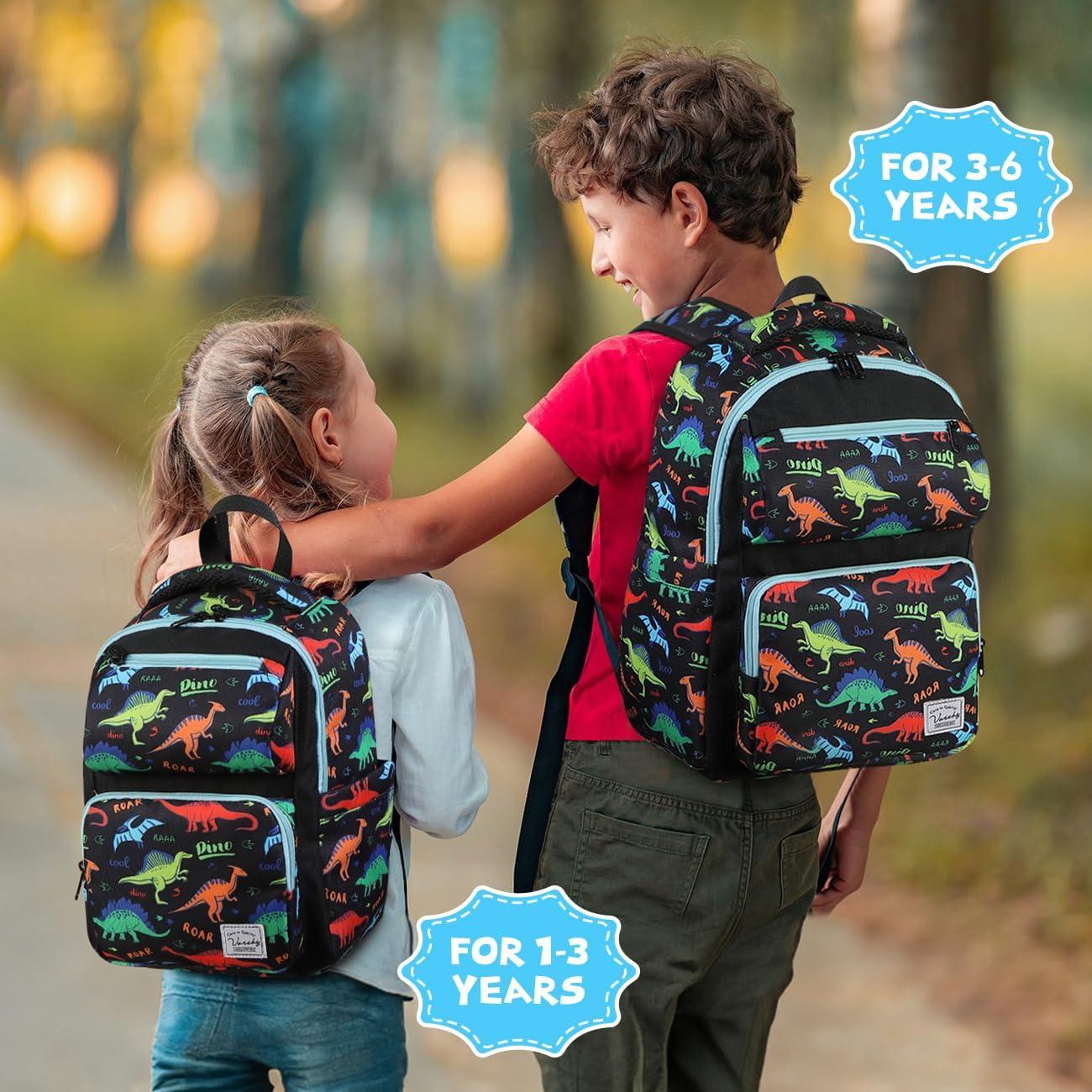 Mochila Vaschy para Niños 12L Diseño Dinosaurio Negro