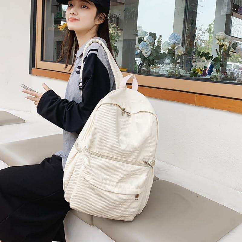 Mochila Escolar Estética Lamprod Blanca 42x31x13 cm 25L