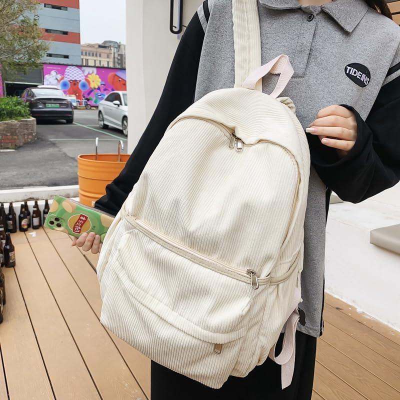 Mochila Escolar Estética Lamprod Blanca 42x31x13 cm 25L