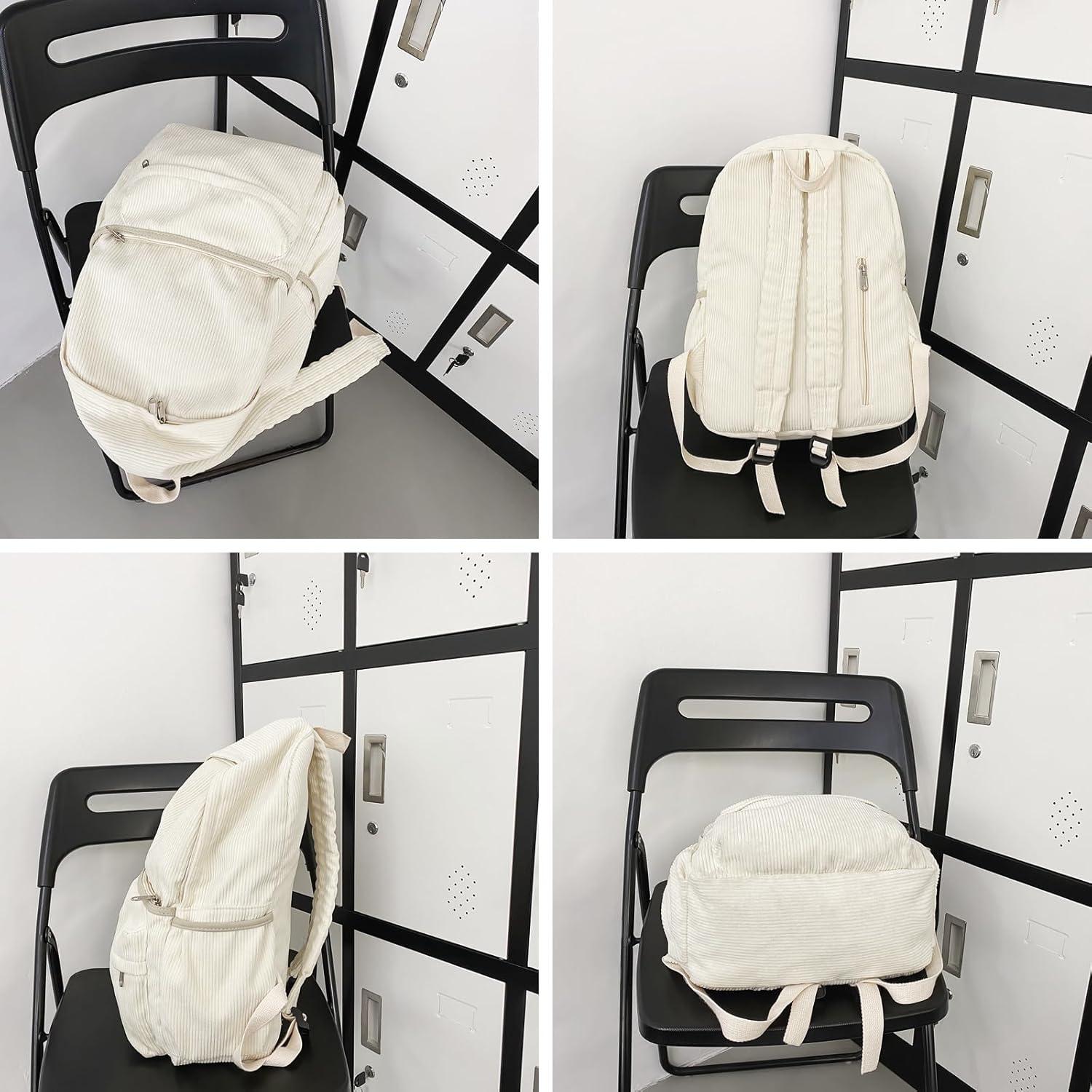 Mochila Escolar Estética Lamprod Blanca 42x31x13 cm 25L