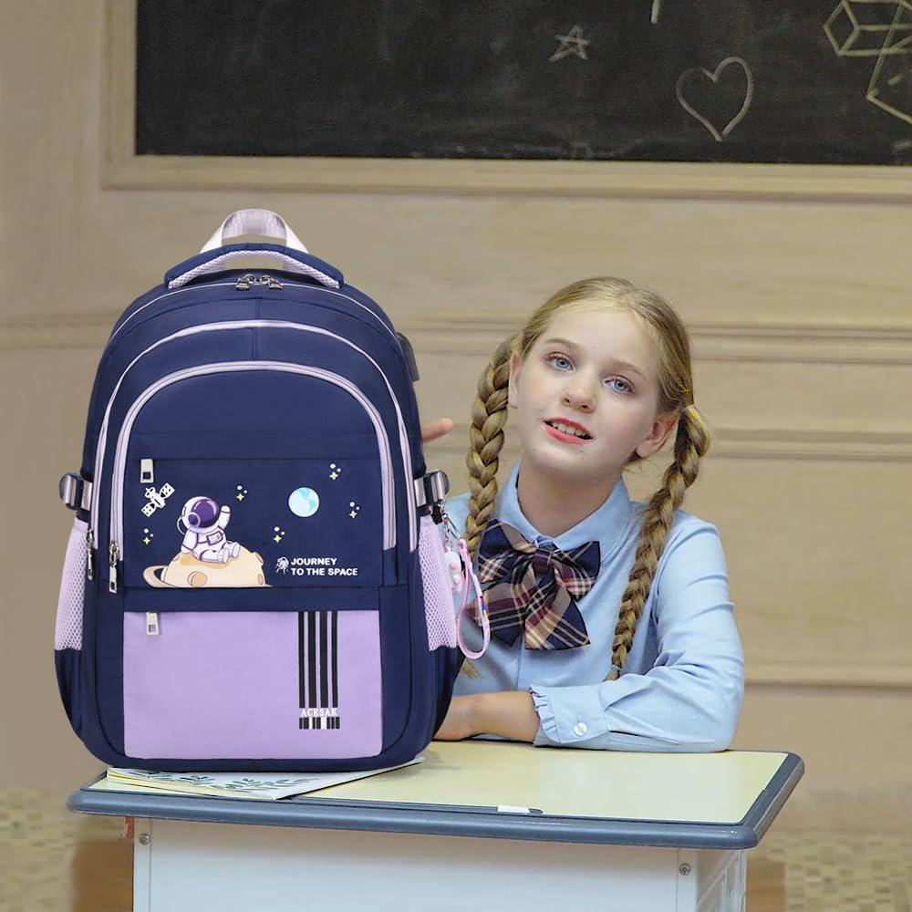 Mochila Escolar Impermeable ACESAK para Niñas 30x15x45cm