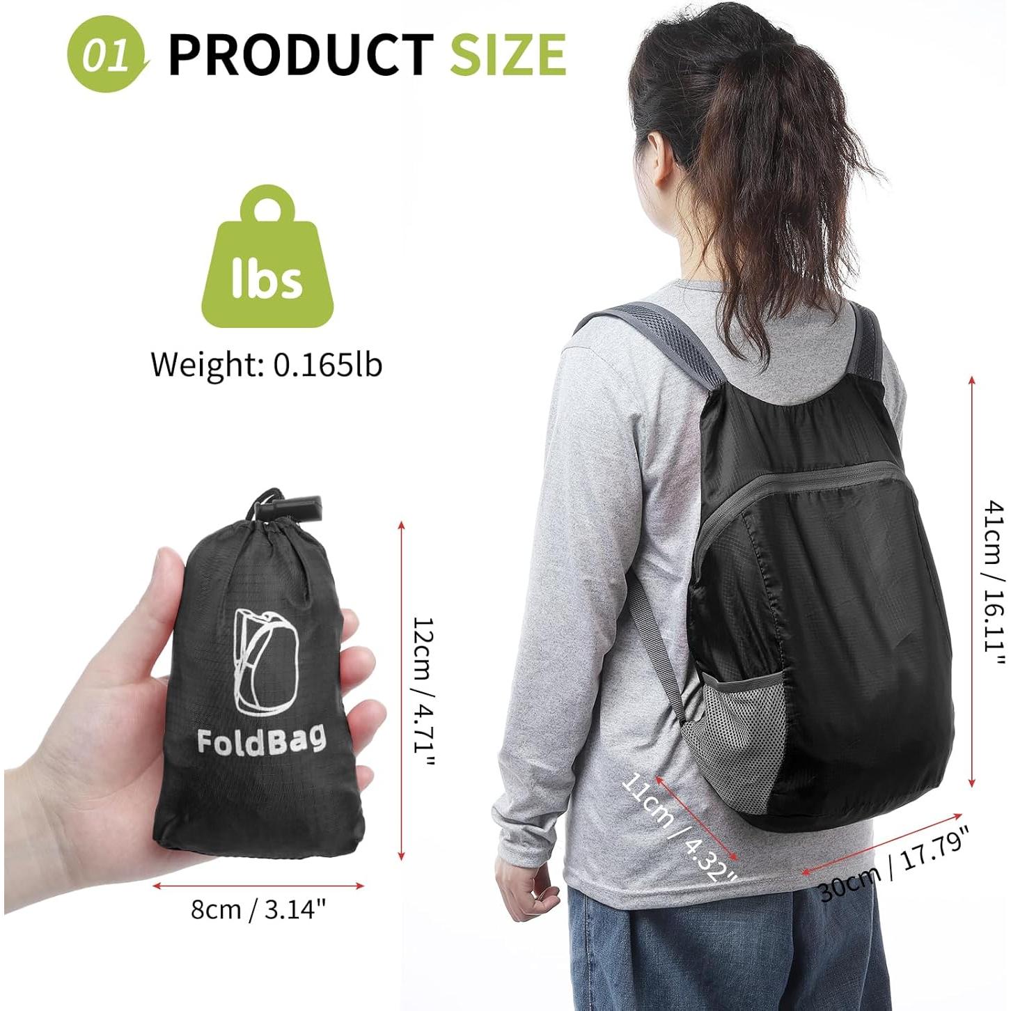 20L Ultra Hiking-Daypack Lightweight Foldable Travel Packable Backpack for Camping Cycling Outdoor,Lake Blue