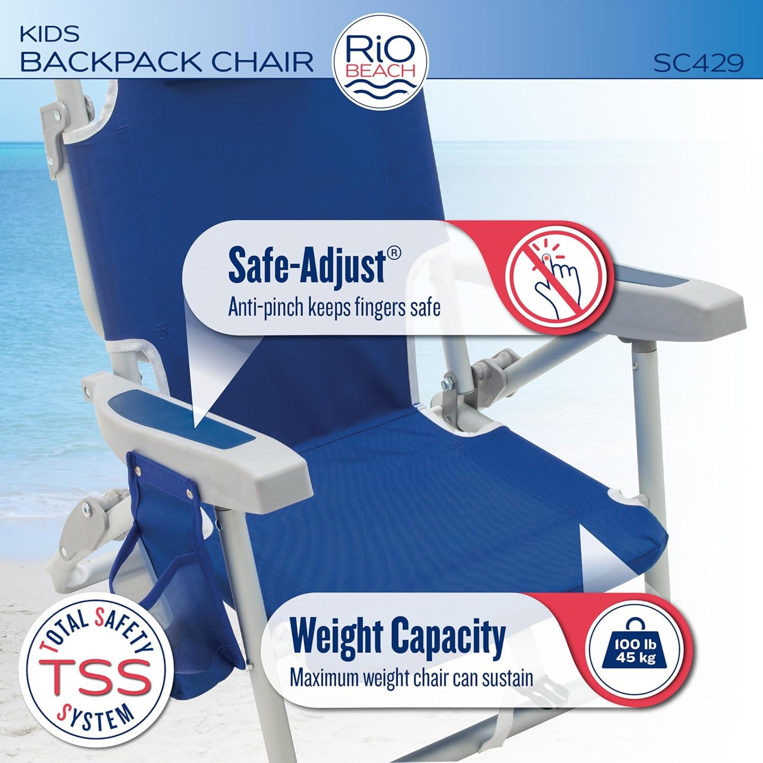 Silla de Playa Plegable RIO Gear para Niños 5 Posiciones