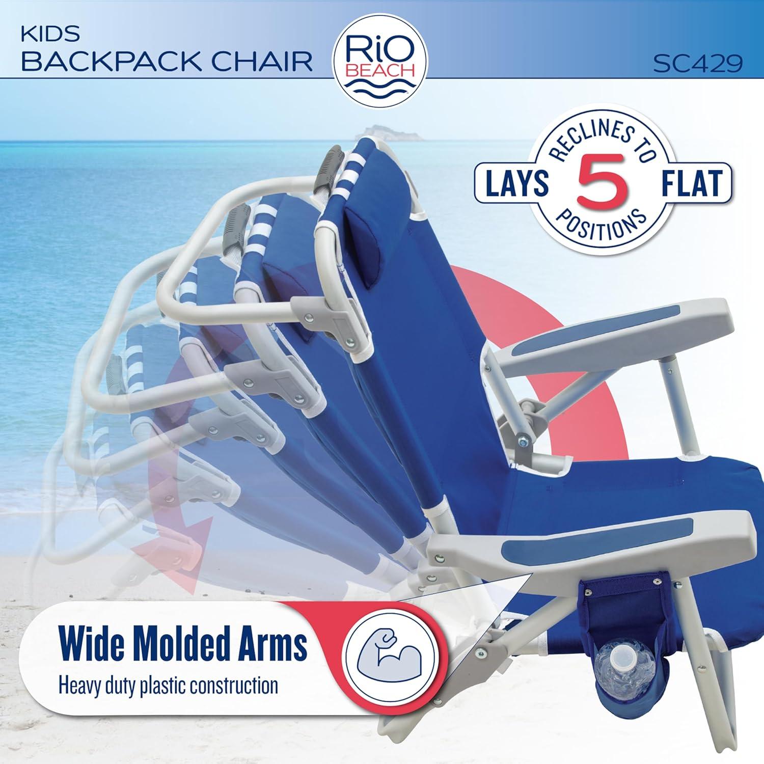 Silla de Playa Plegable RIO Gear para Niños 5 Posiciones