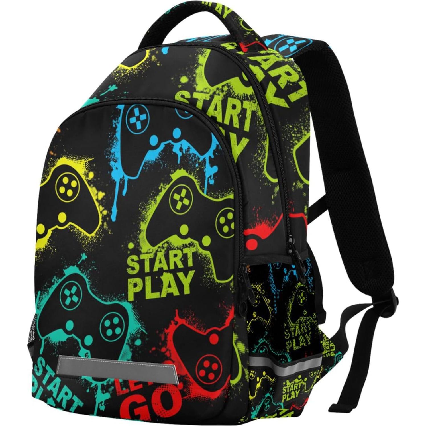 Mochila Escolar ALAZA 17.5L Colorida para Niños con Tiras Reflectantes