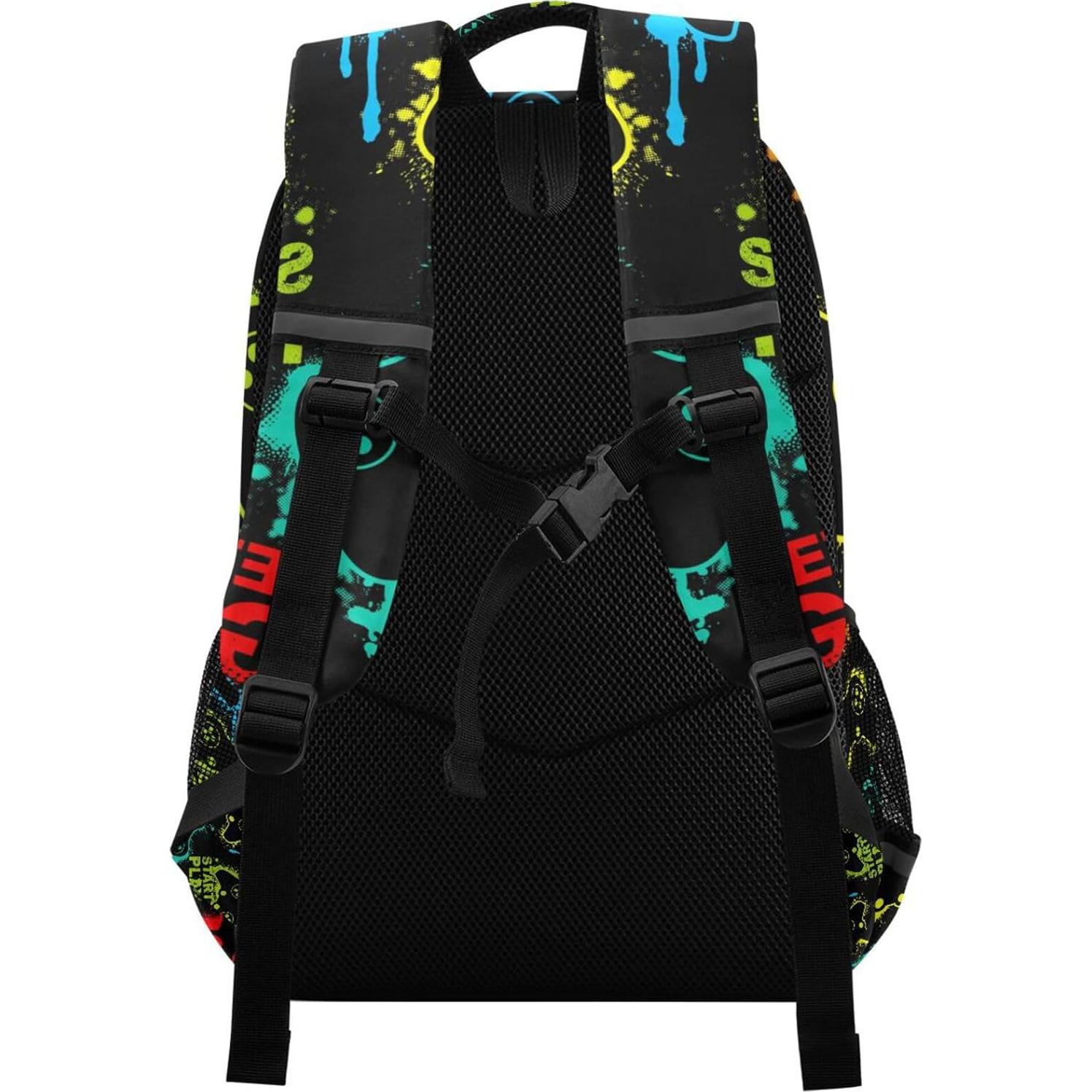 Mochila Escolar ALAZA 17.5L Colorida para Niños con Tiras Reflectantes