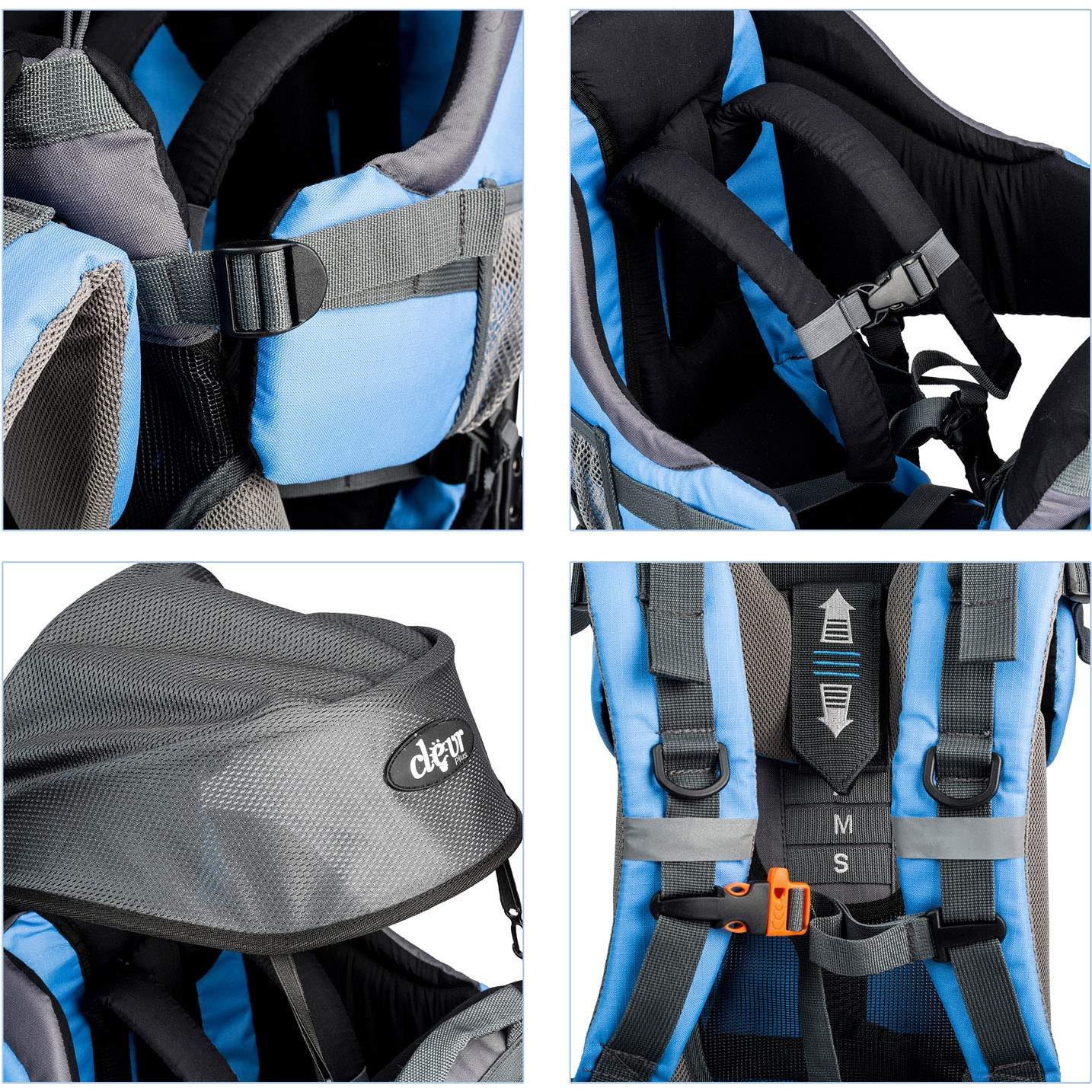 Mochila Portabebés ClevrPlus Canyonero Azul para Senderismo