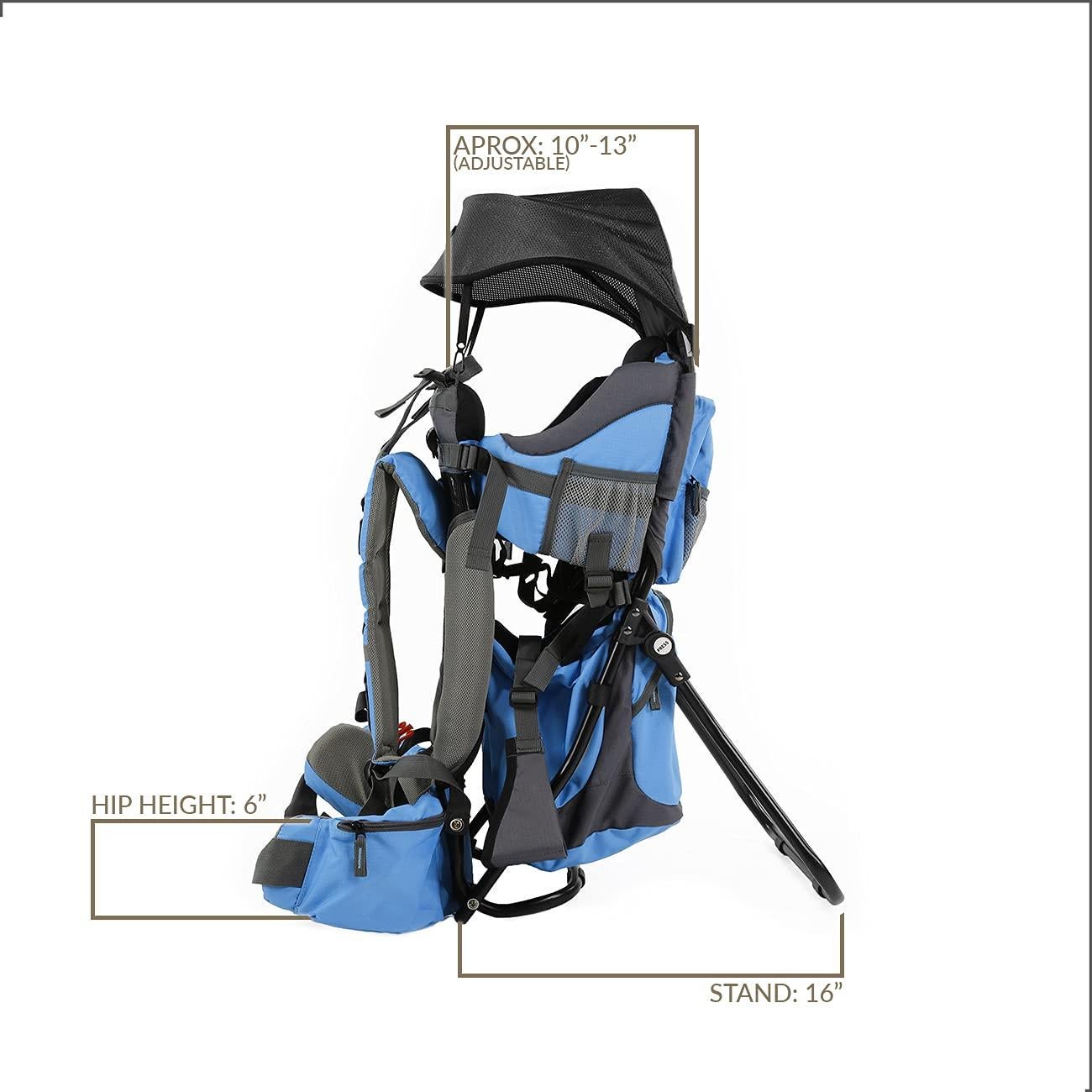 Mochila Portabebés ClevrPlus Canyonero Azul para Senderismo
