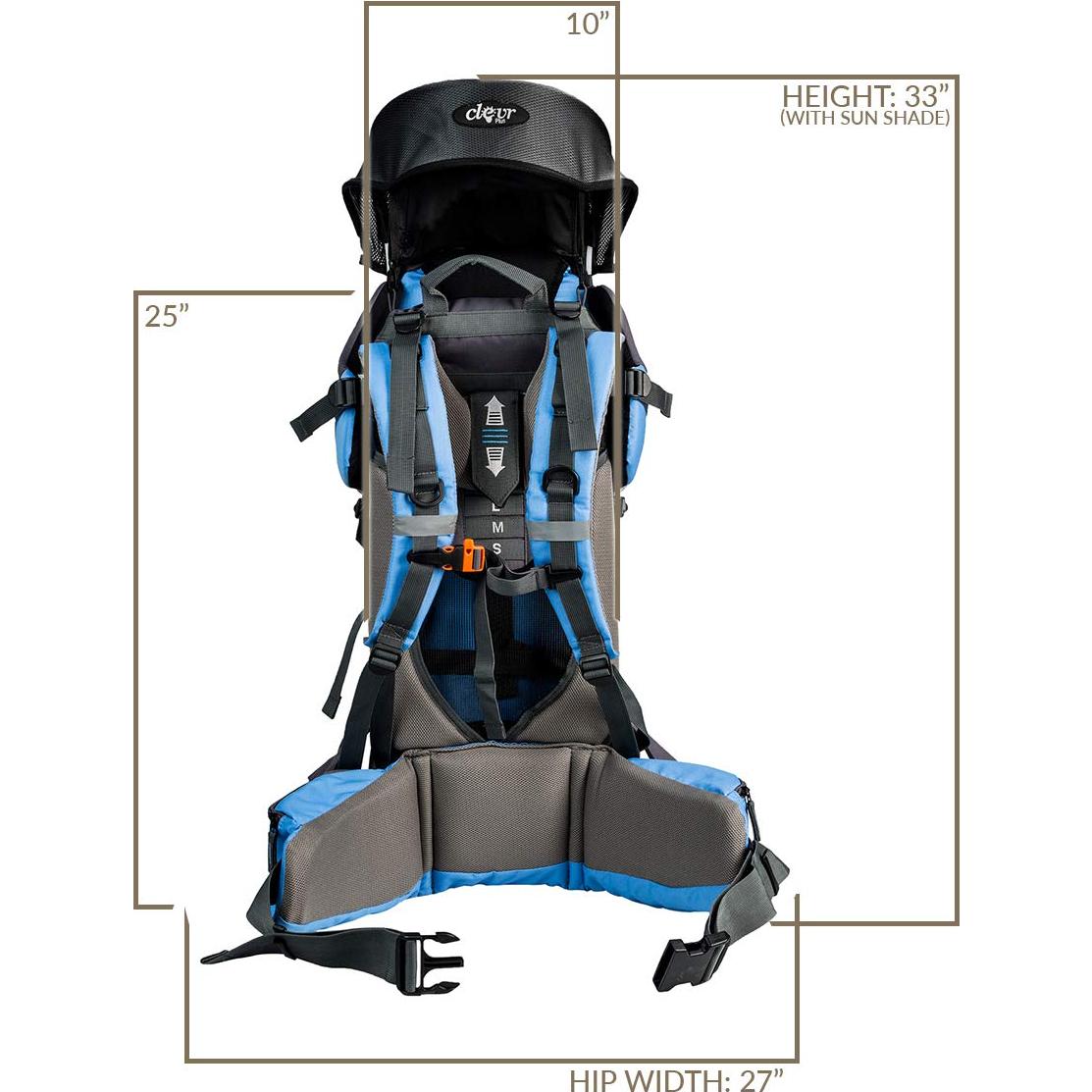 Mochila Portabebés ClevrPlus Canyonero Azul para Senderismo