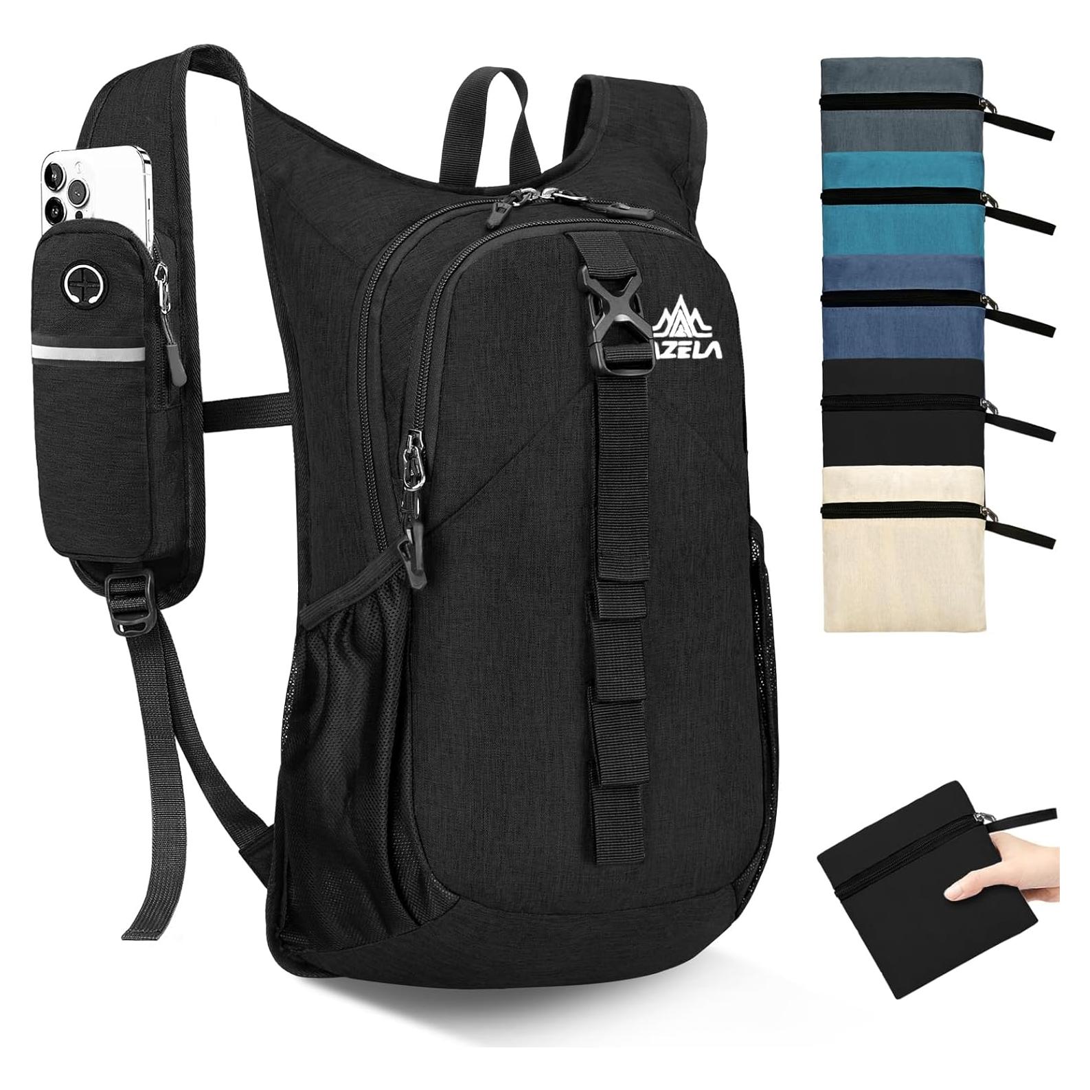 Mochila de Senderismo Plegable Seektop 15L Impermeable Negra