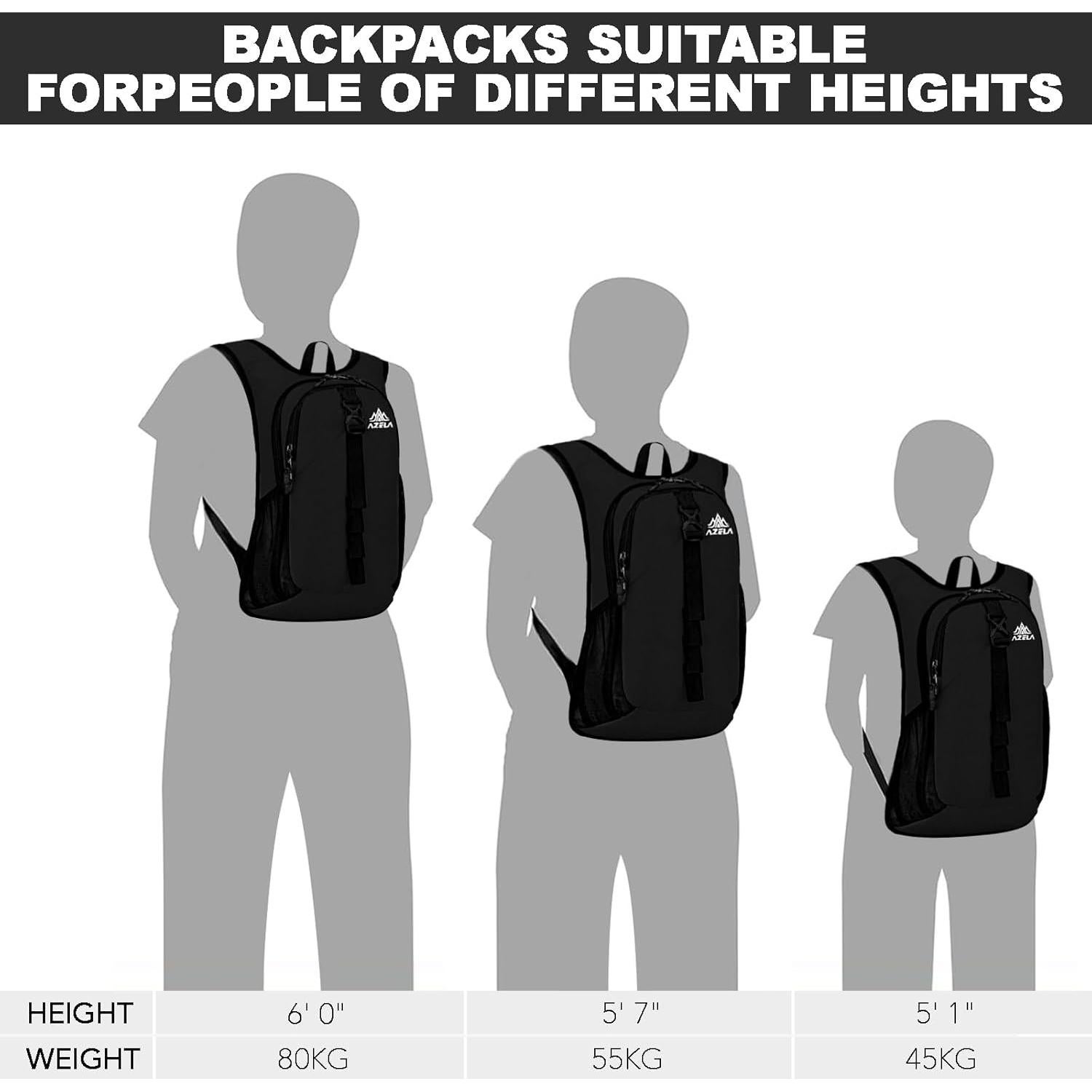 Mochila de Senderismo Plegable Seektop 15L Impermeable Negra