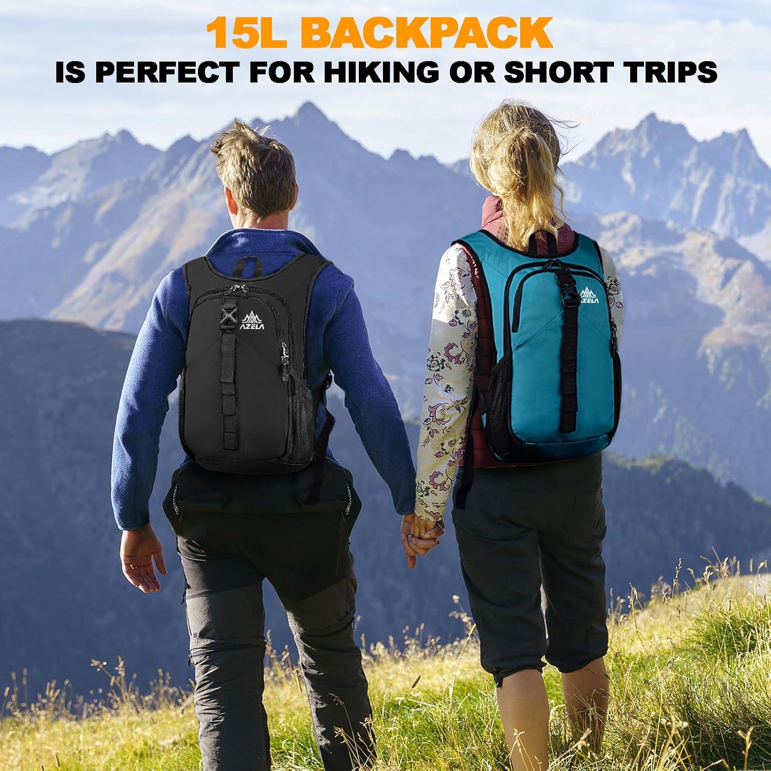 Mochila de Senderismo Plegable Seektop 15L Impermeable Negra