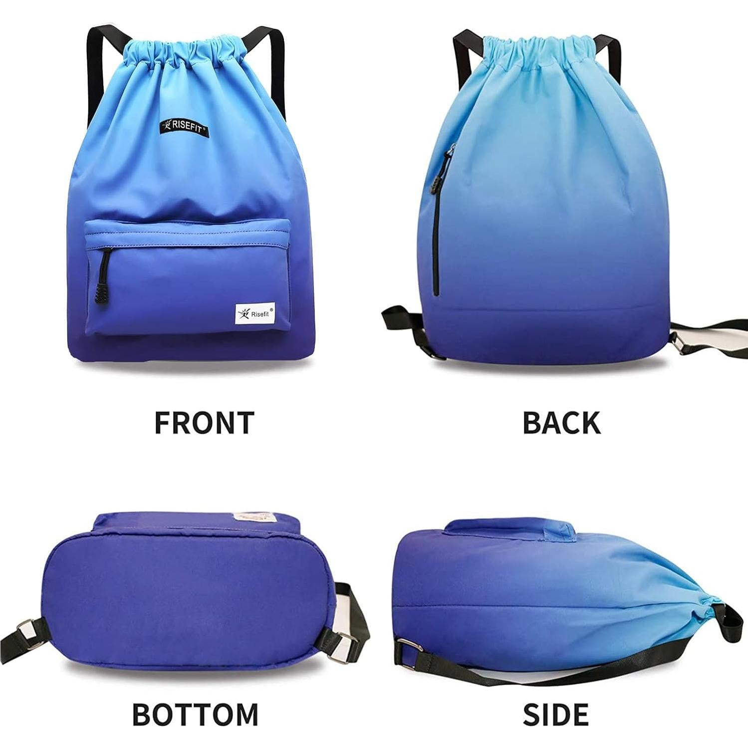 Mochila de Cuerda Impermeable Risefit 42x32x15cm Unisex