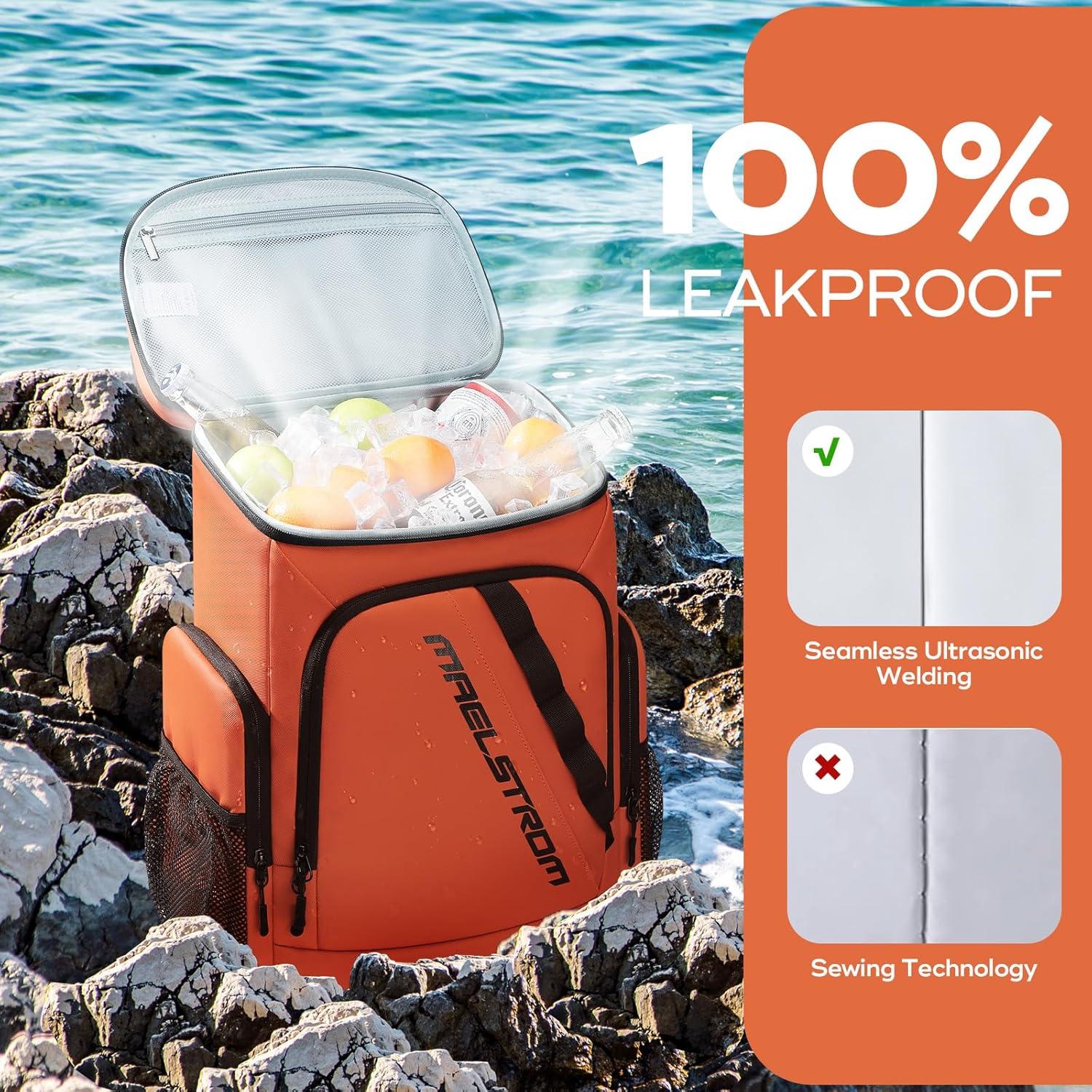 Mochila Enfriadora Aislada Maelstrom 34L Naranja Impermeable