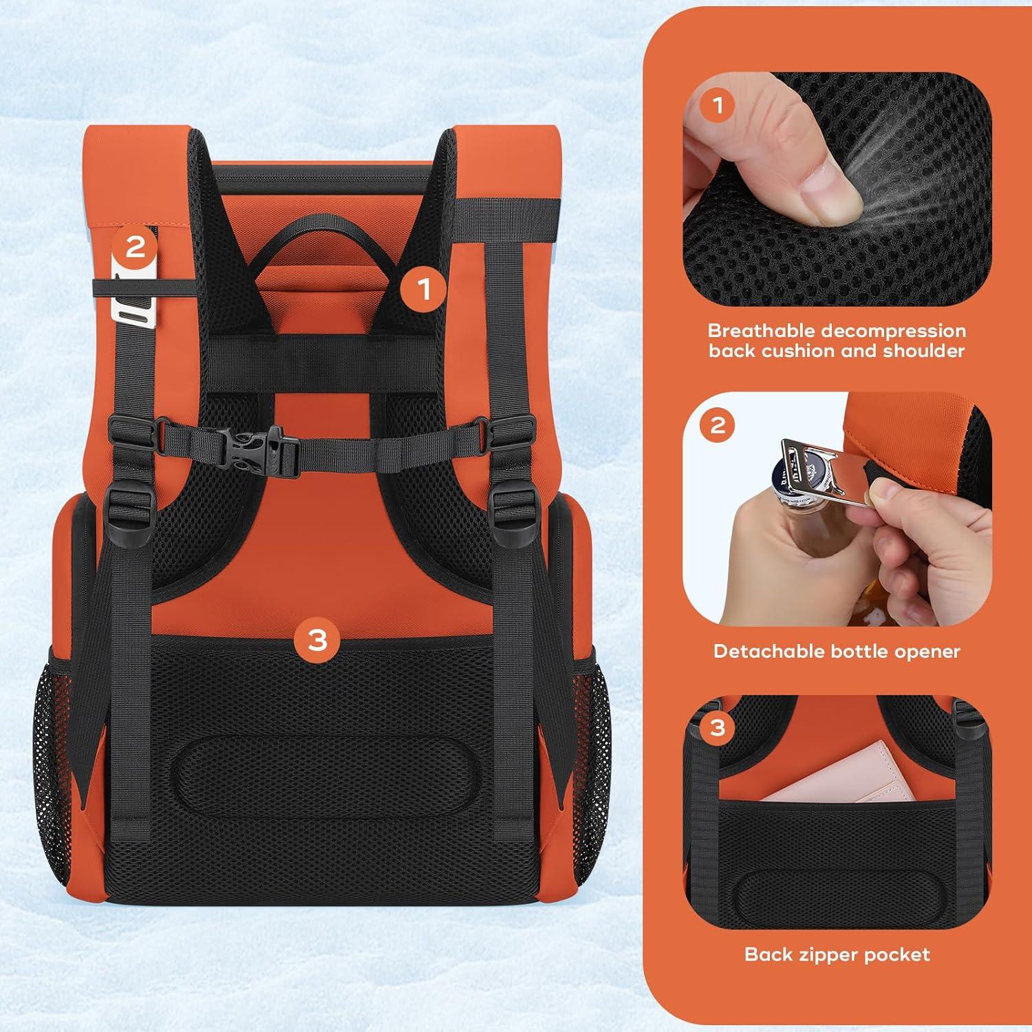 Mochila Enfriadora Aislada Maelstrom 34L Naranja Impermeable