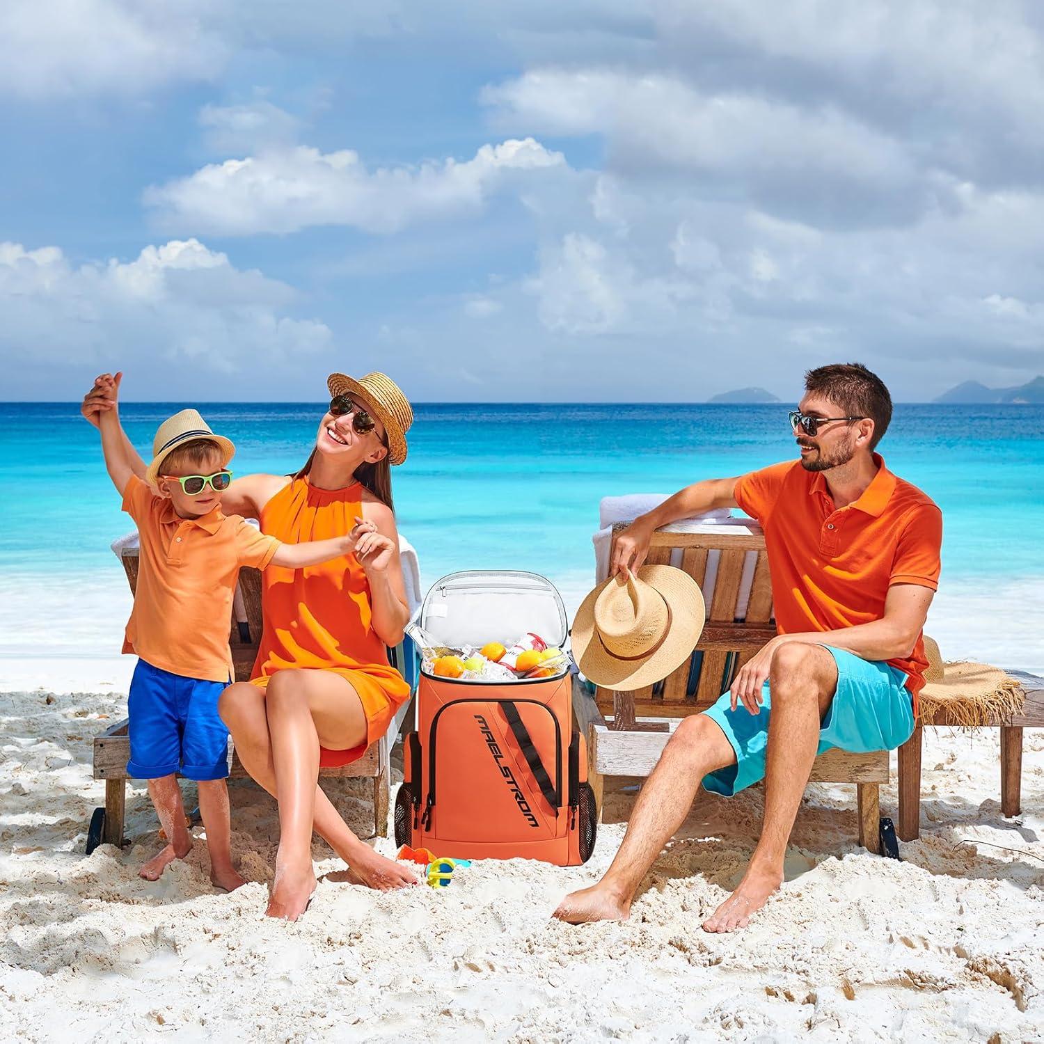 Mochila Enfriadora Aislada Maelstrom 34L Naranja Impermeable