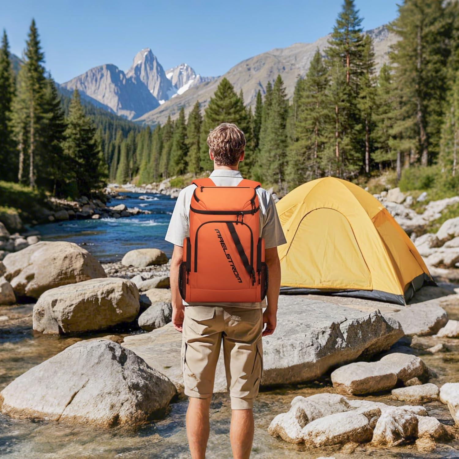 Mochila Enfriadora Aislada Maelstrom 34L Naranja Impermeable