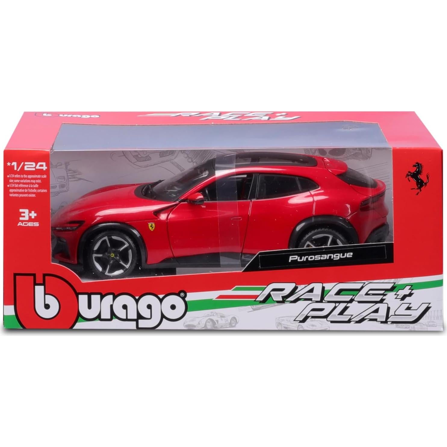 Bburago Ferrari Purosangue SUV 1/24 Rojo para Niños 3+