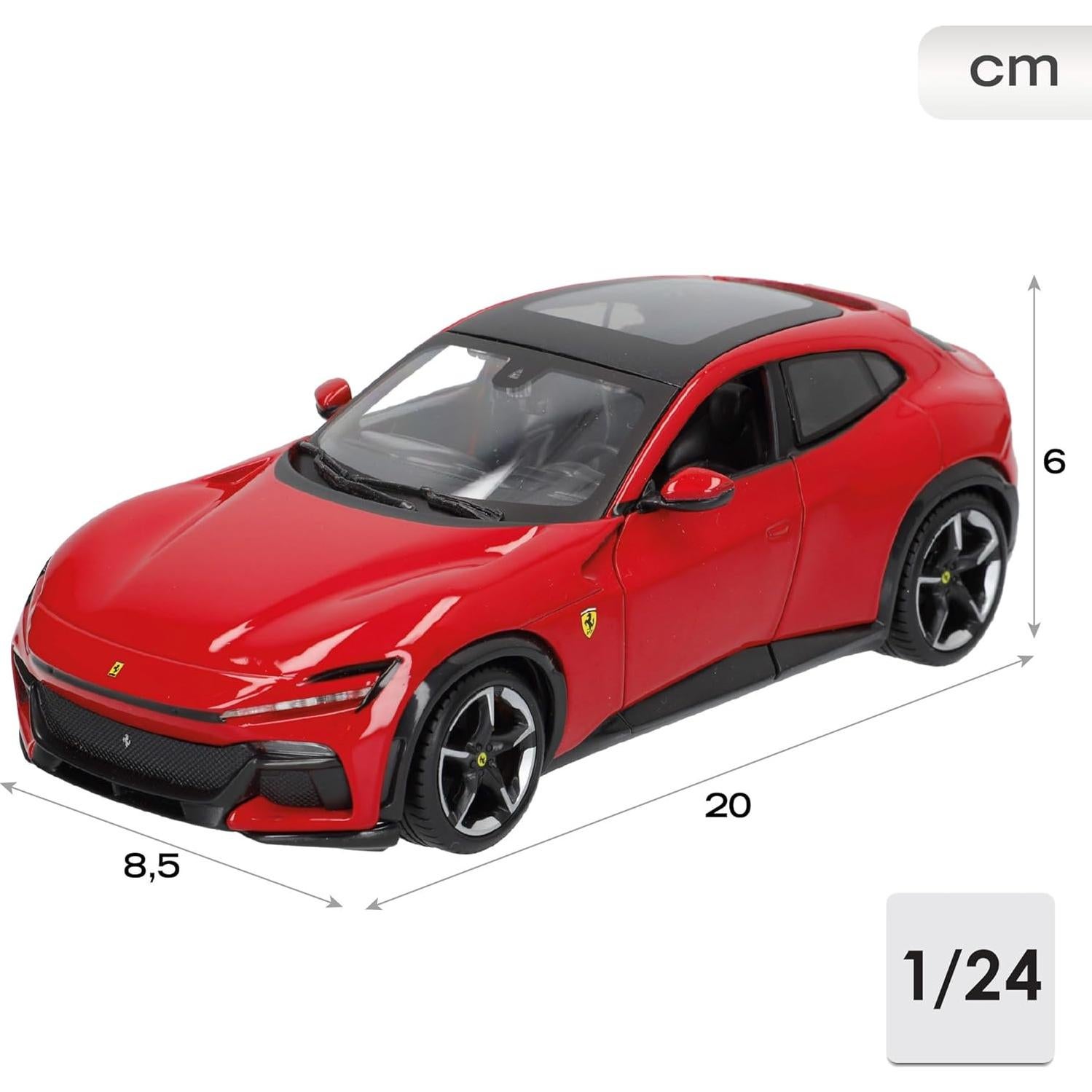 Bburago Ferrari Purosangue SUV 1/24 Rojo para Niños 3+
