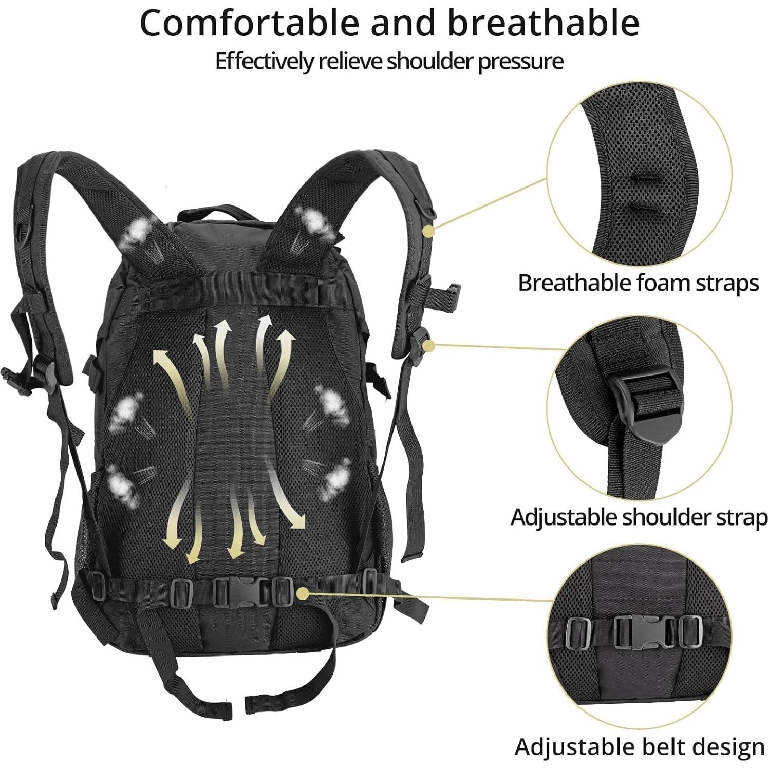 Mochila táctica impermeable Anbte 50L para camping y senderismo