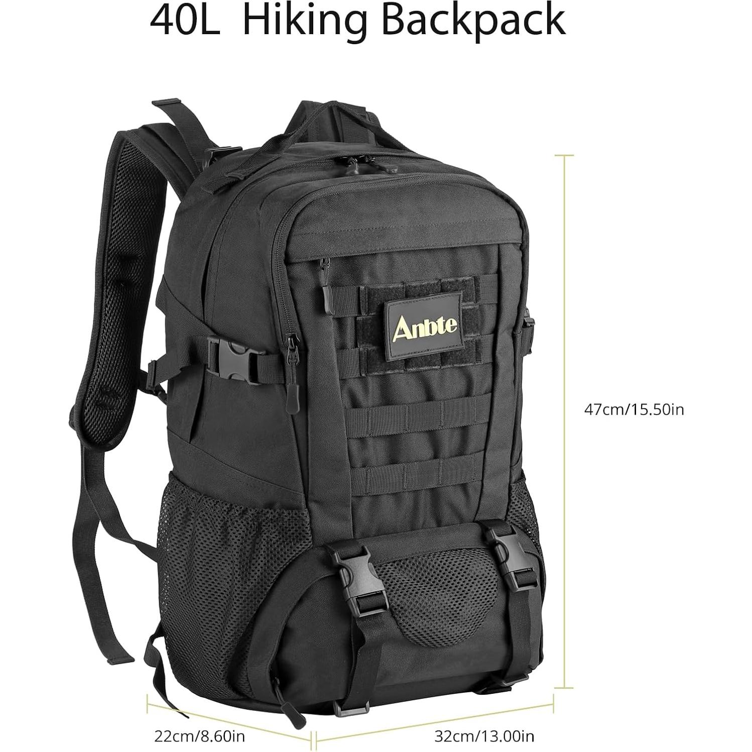 Mochila táctica impermeable Anbte 50L para camping y senderismo