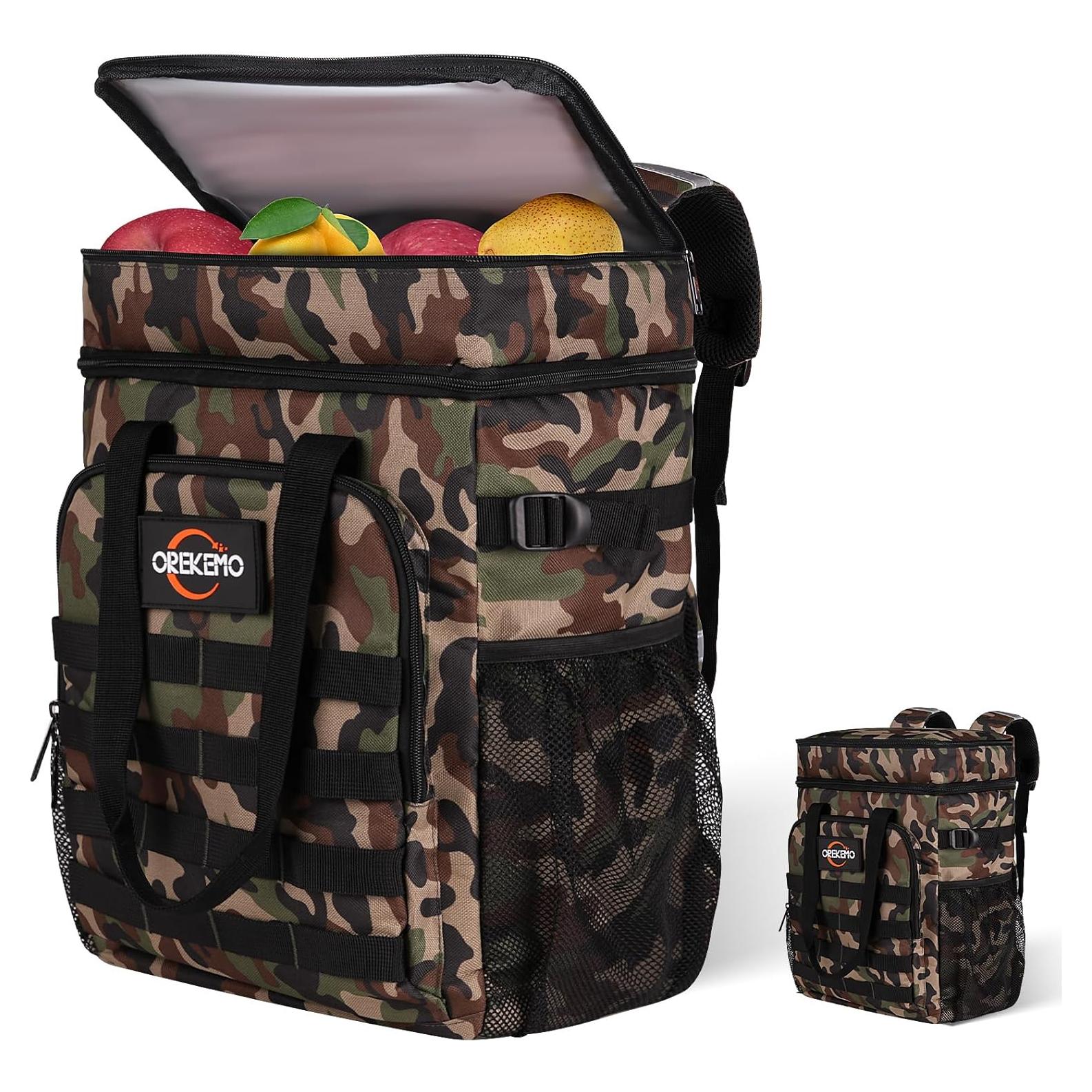 Mochila Enfriadora Orekemo Verde Camo 25L Impermeable