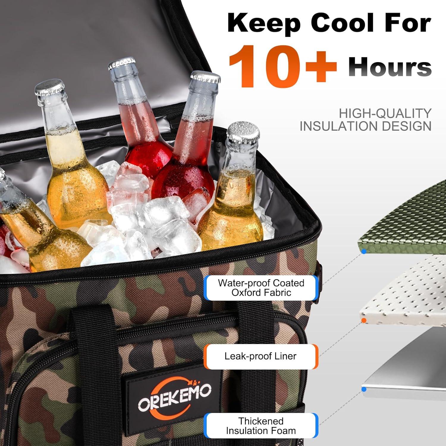 Mochila Enfriadora Orekemo Verde Camo 25L Impermeable