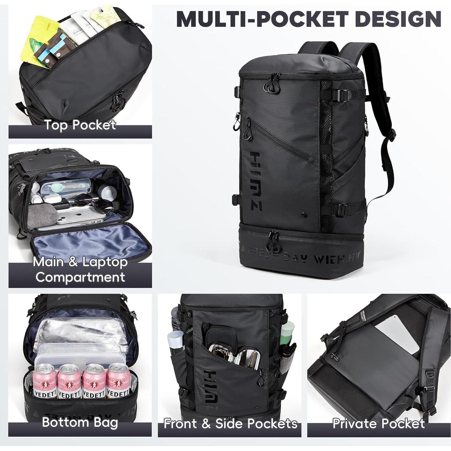 Mochila de Camping Impermeable HIMZ WARRIOR 35L para Laptop 17"