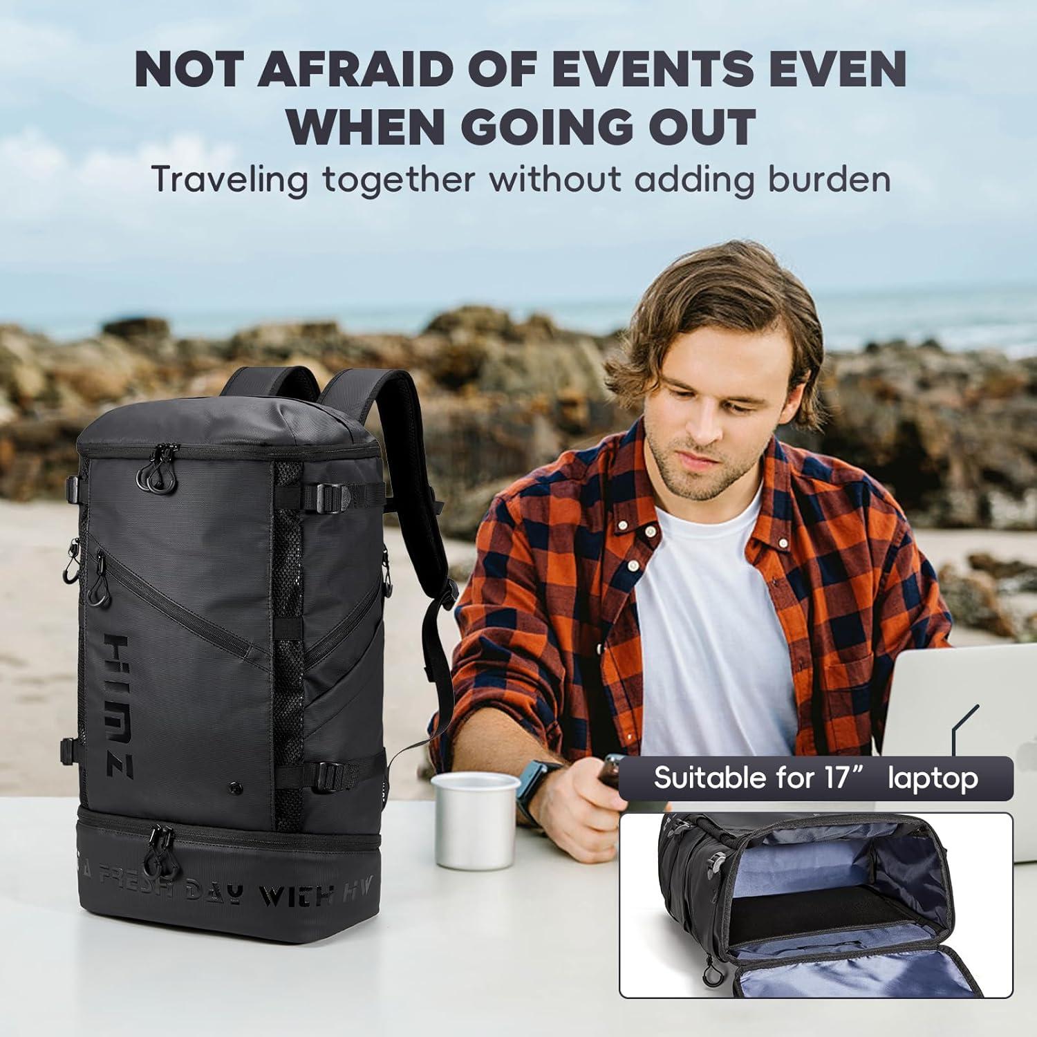 Mochila de Camping Impermeable HIMZ WARRIOR 35L para Laptop 17"