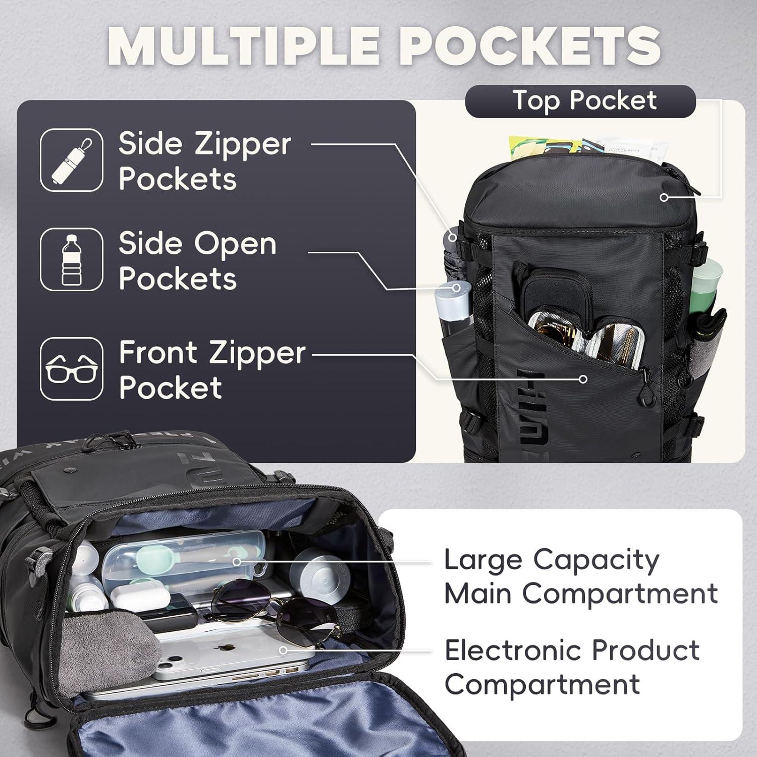 Mochila de Camping Impermeable HIMZ WARRIOR 35L para Laptop 17"