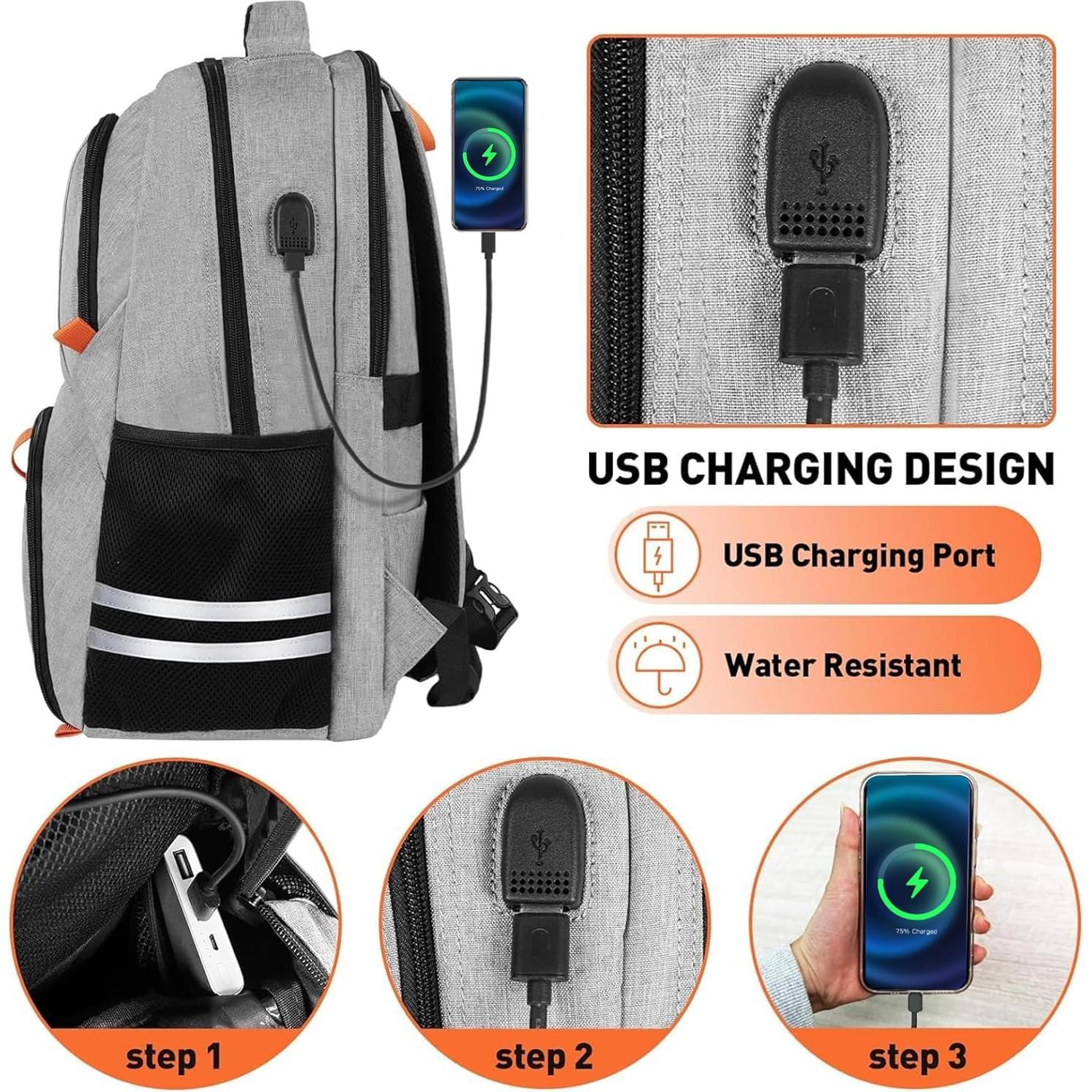 Mochila Ytonet Gris para Gimnasio 40L con Compartimento para Zapatos